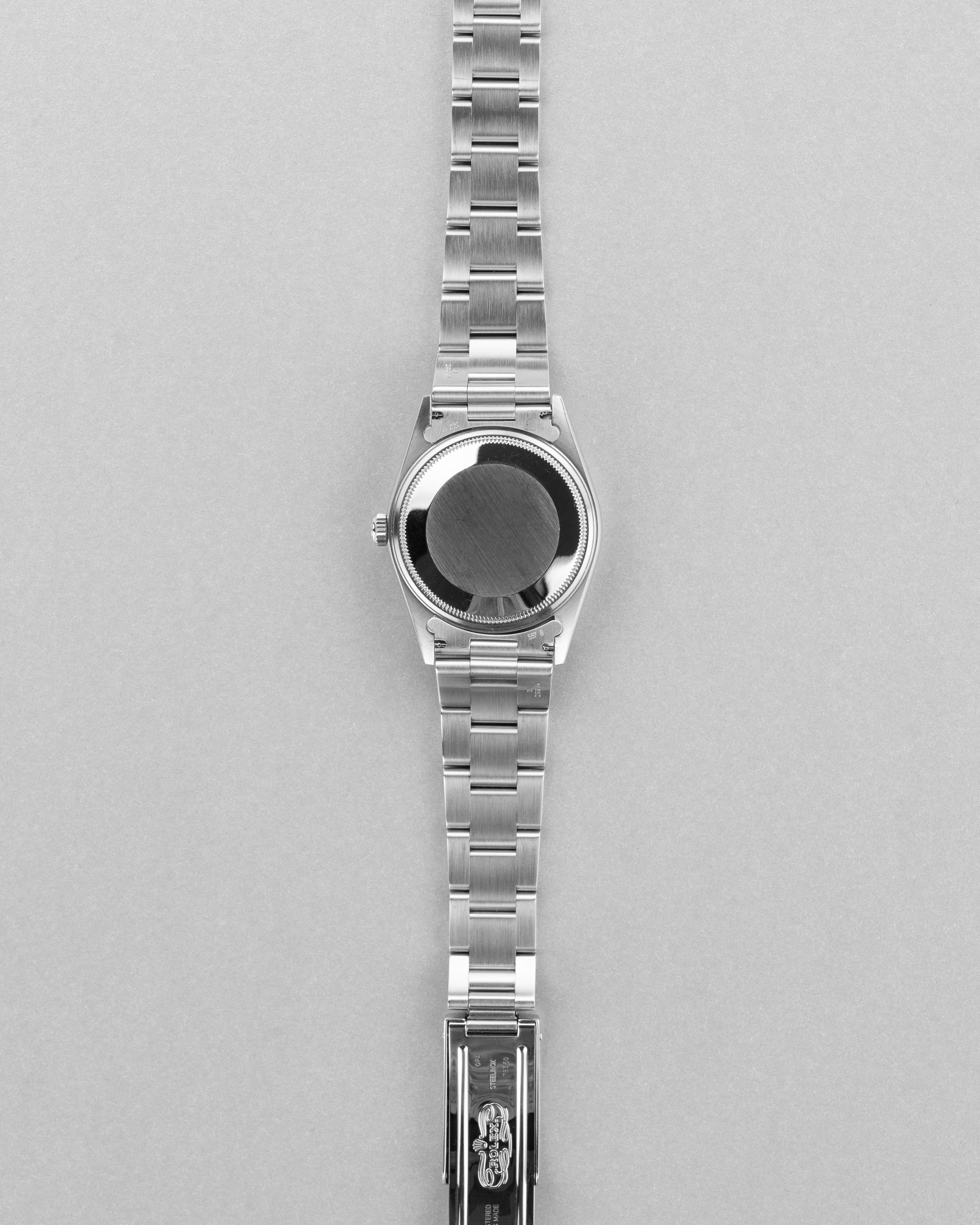 LYH7 Rolex Air-King ref. 14000M del 2006 – Quadrante blu « Explorer 3-6-9 » e Garanzia Rolex - Panoramica