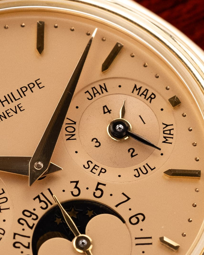 MEFM Rarissime et Exceptionnel Quantième Perpétuel Patek Philippe réf. 3940J « Doré Dial » de 1988 – Full Set - Dial