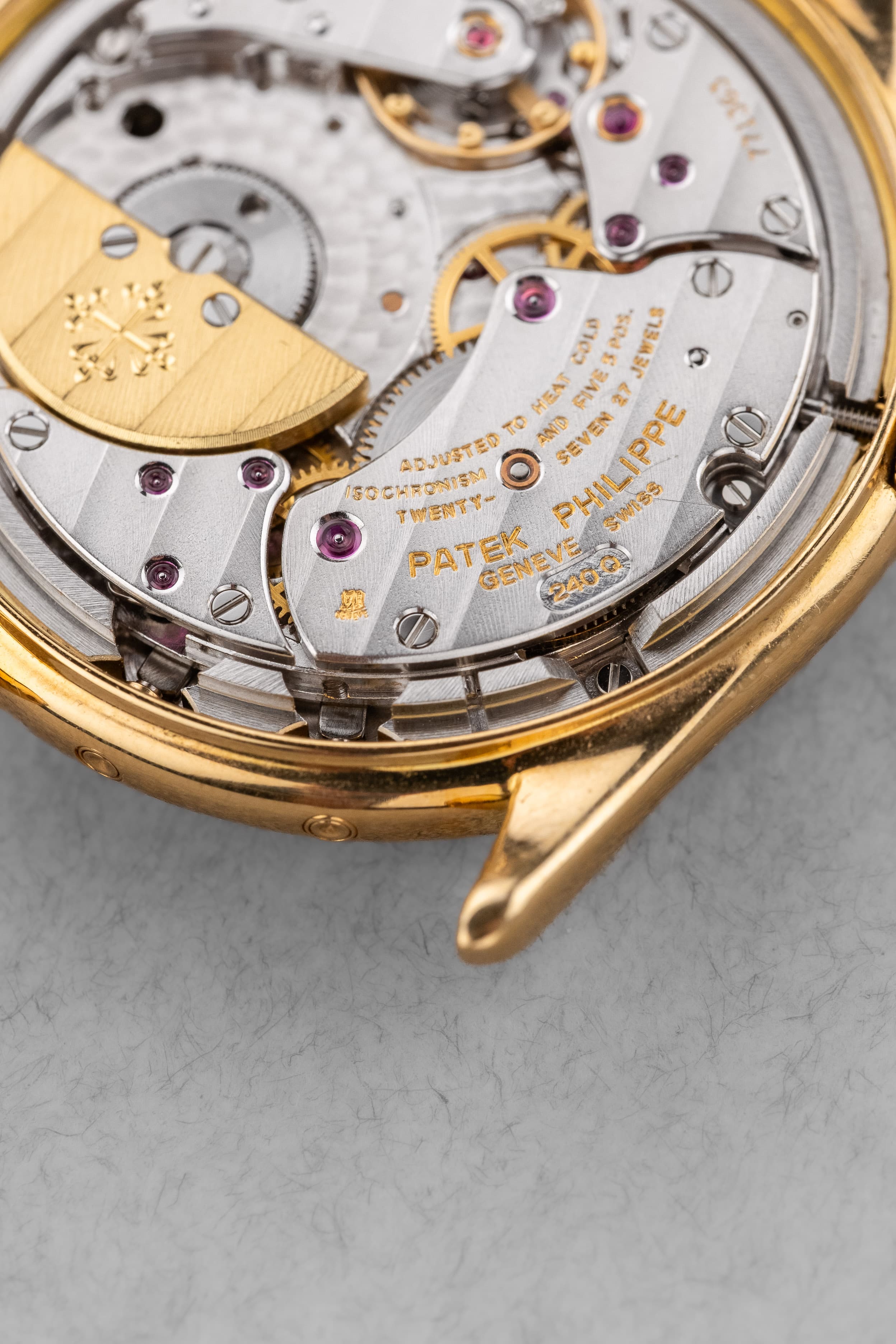 MEFM 極為罕見且非凡的 Patek Philippe 萬年曆 型號 3940J「Doré Dial」1988 年腕錶——Full Set - 機芯