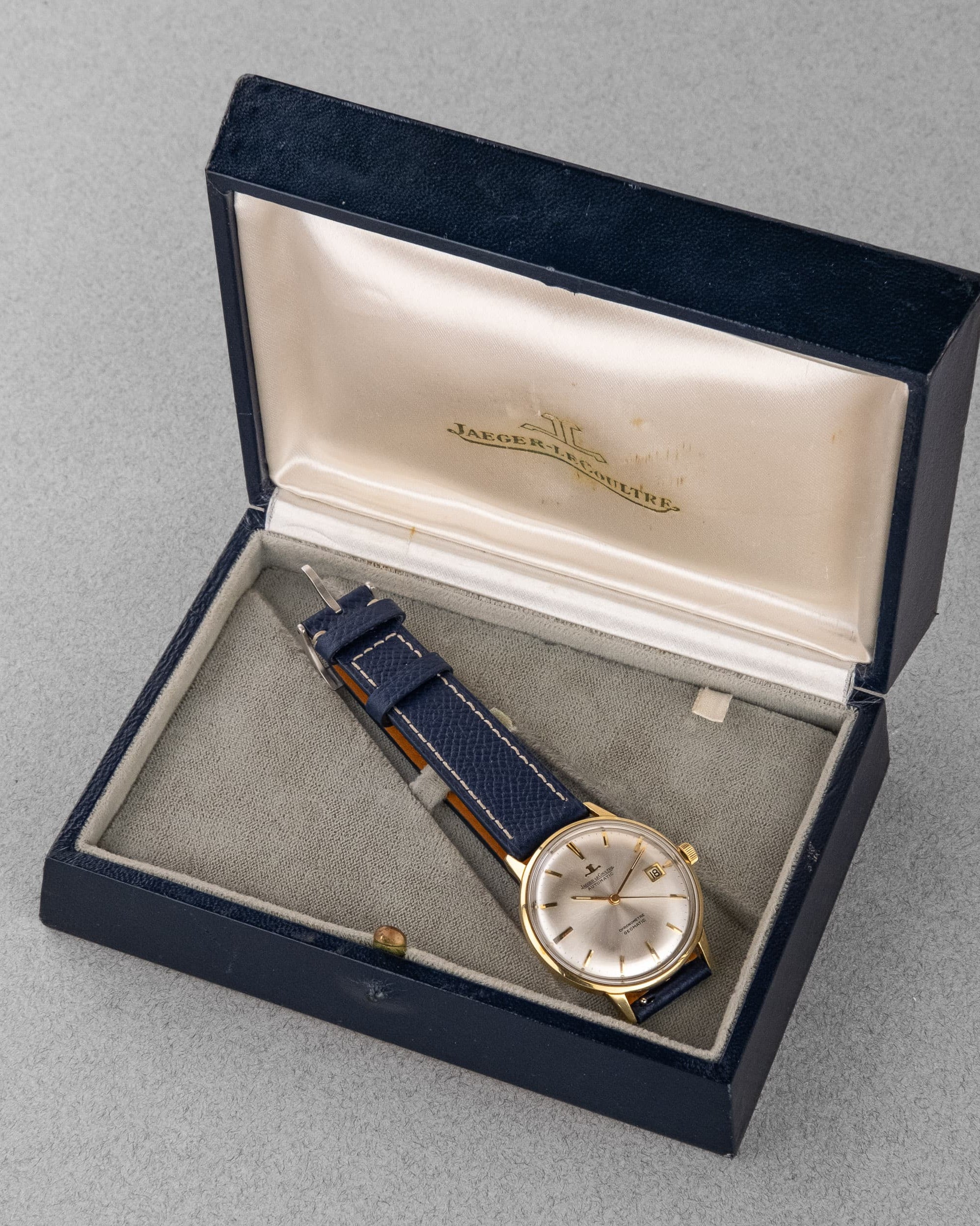 MQGK Rare Jaeger-LeCoultre Geomatic E 398 Full Collector Set en or jaune de 1968 - Set