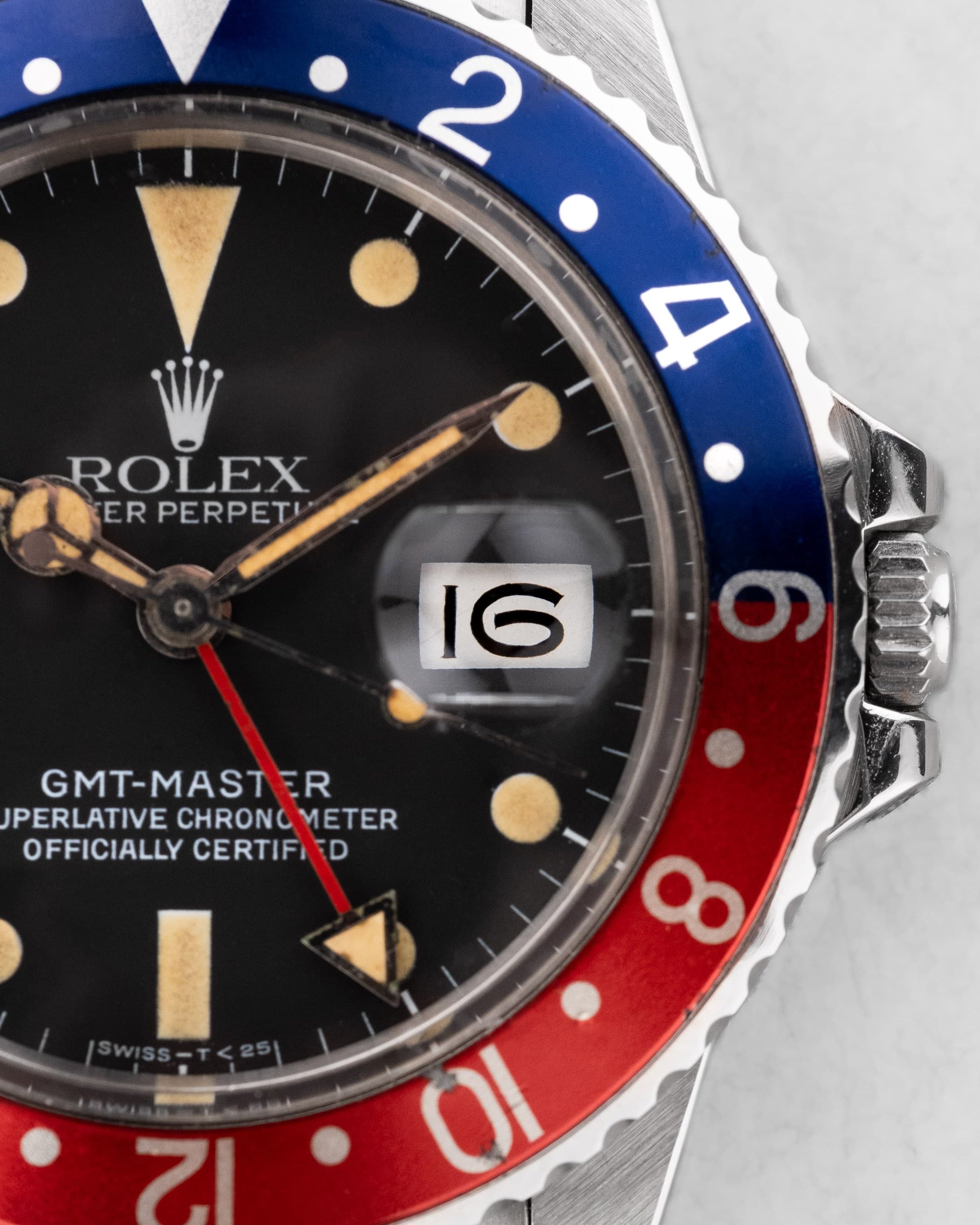 MTYT Rolex GMT-Master réf. 16750 « Pepsi » de 1983 – Cadran « Mark 1 » + Patine - Dial