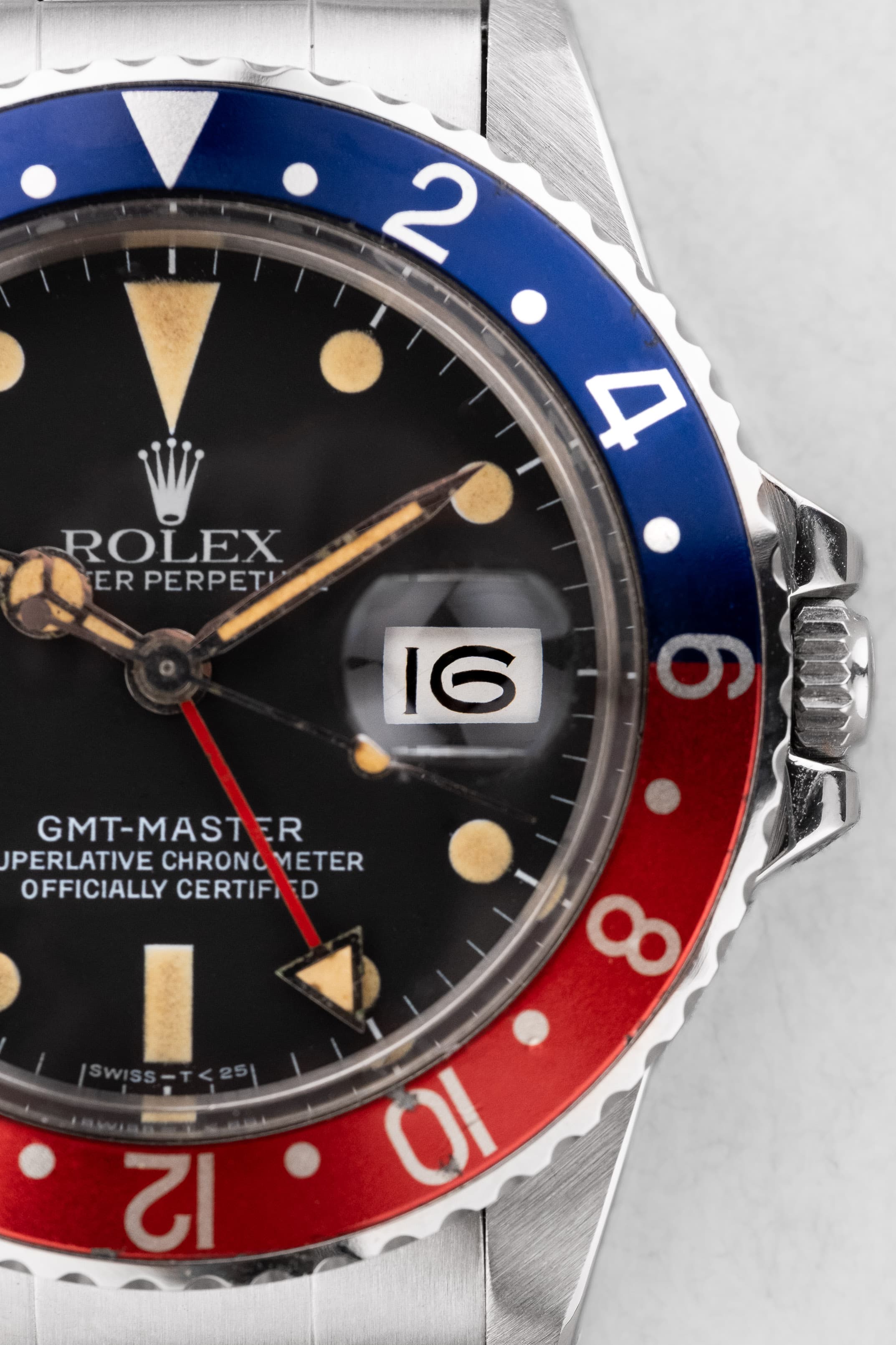 MTYT Rolex GMT-Master réf. 16750 « Pepsi » de 1983 – Cadran « Mark 1 » + Patine - Dial