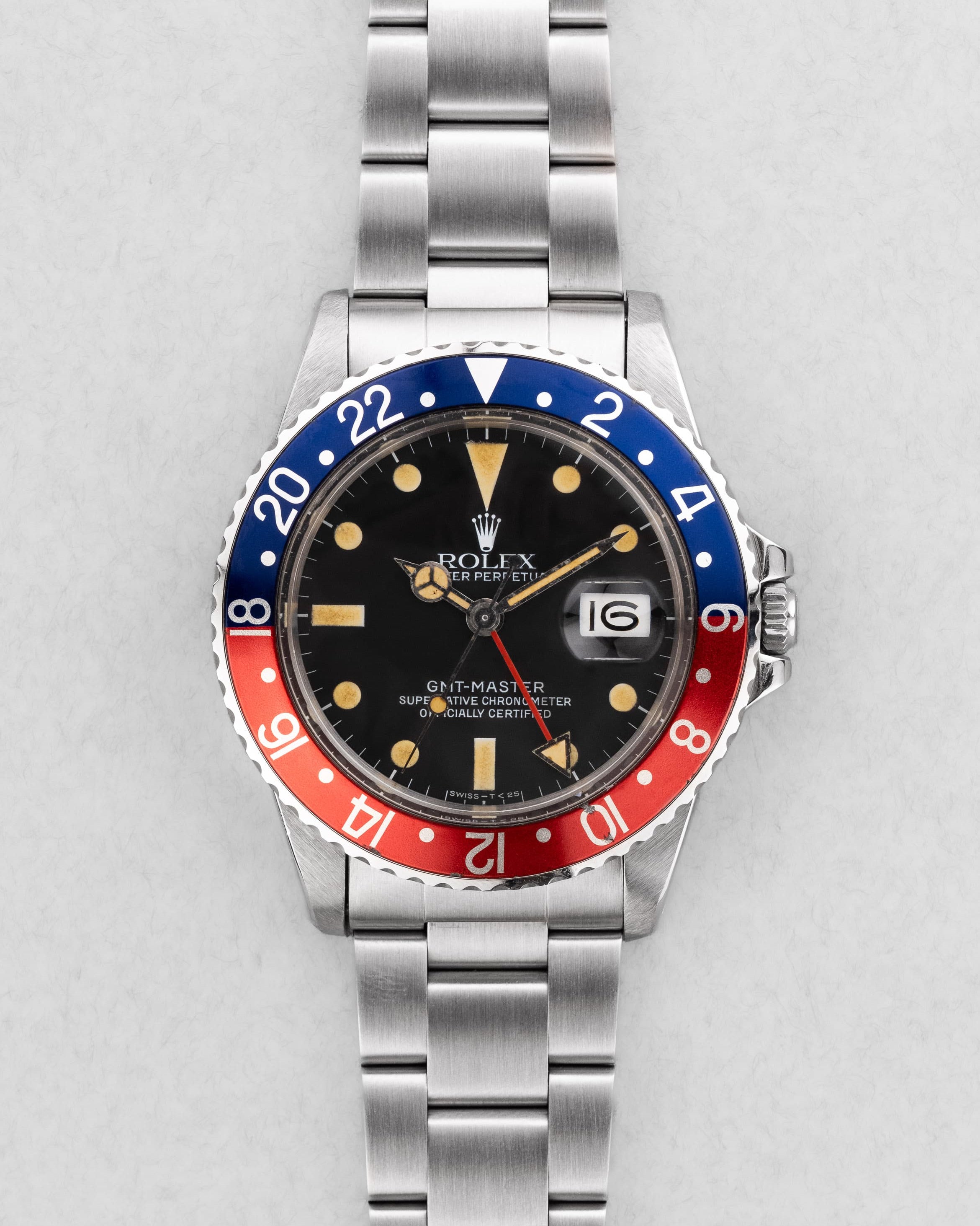 MTYT Rolex GMT-Master réf. 16750 « Pepsi » de 1983 – Cadran « Mark 1 » + Patine - Front