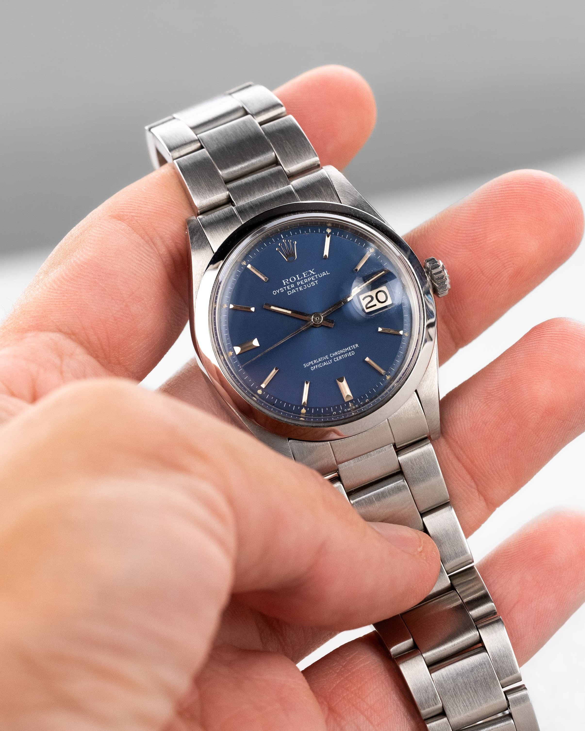 MVQY Rolex Datejust 1600 « Bleu Sigma » de 1971 - Overview