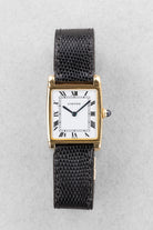 N57U Rare Cartier Tank Réversible/Reverso Grande Taille en or jaune - Front