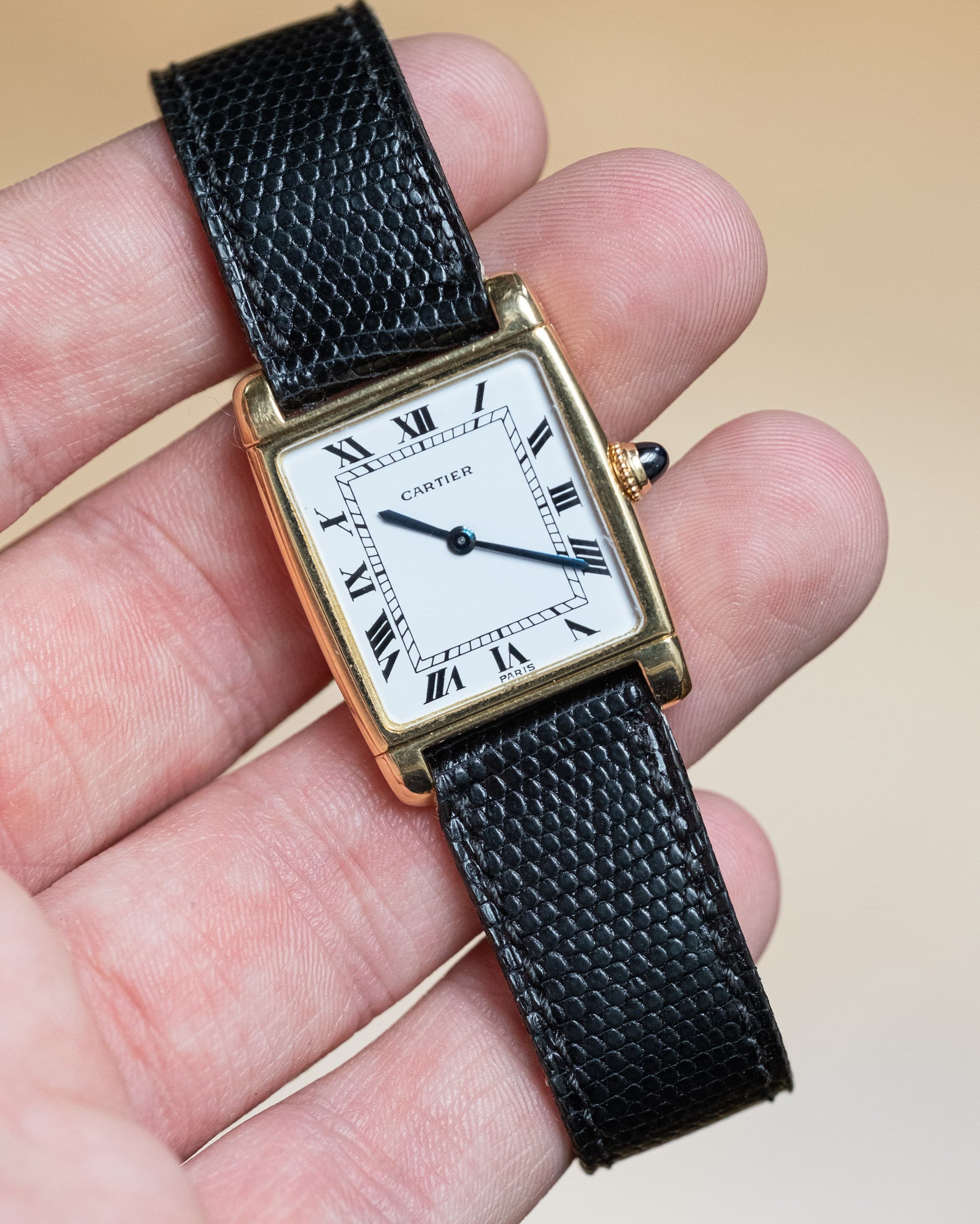 N57U Rare Cartier Tank Réversible/Reverso Grande Taille en or jaune - Overview