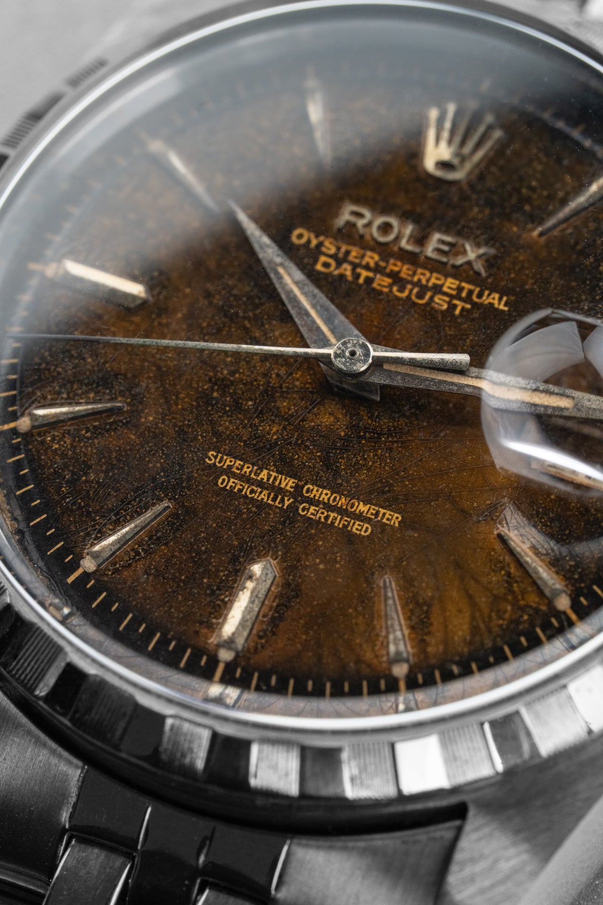 NA1Z Rolex Datejust ref. 6605 스틸, 1959년 – 경이로운 「Tropical」 다이얼 - 다이얼