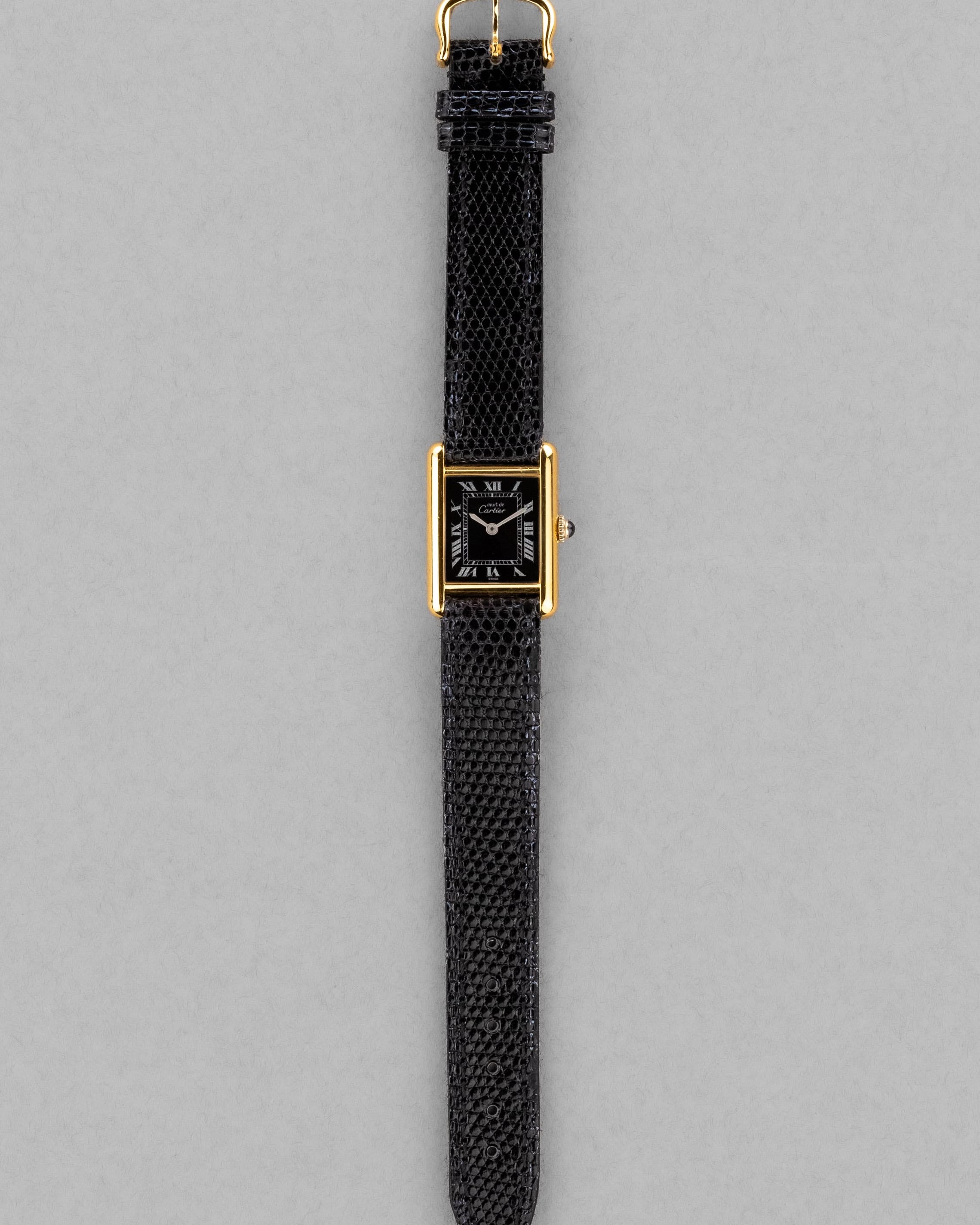 P5PN Cartier Tank Must Mécanique PM 3 Lady « Black Roman Dial » - Overview