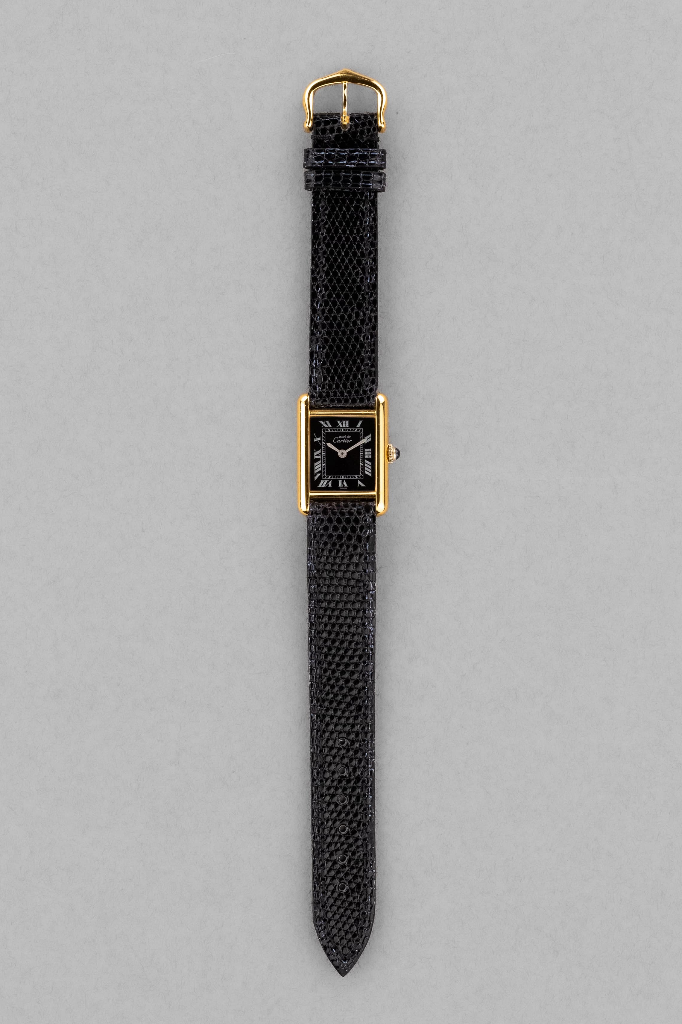 P5PN Cartier Tank Must Mécanique PM 3 Lady « Black Roman Dial » - Overview