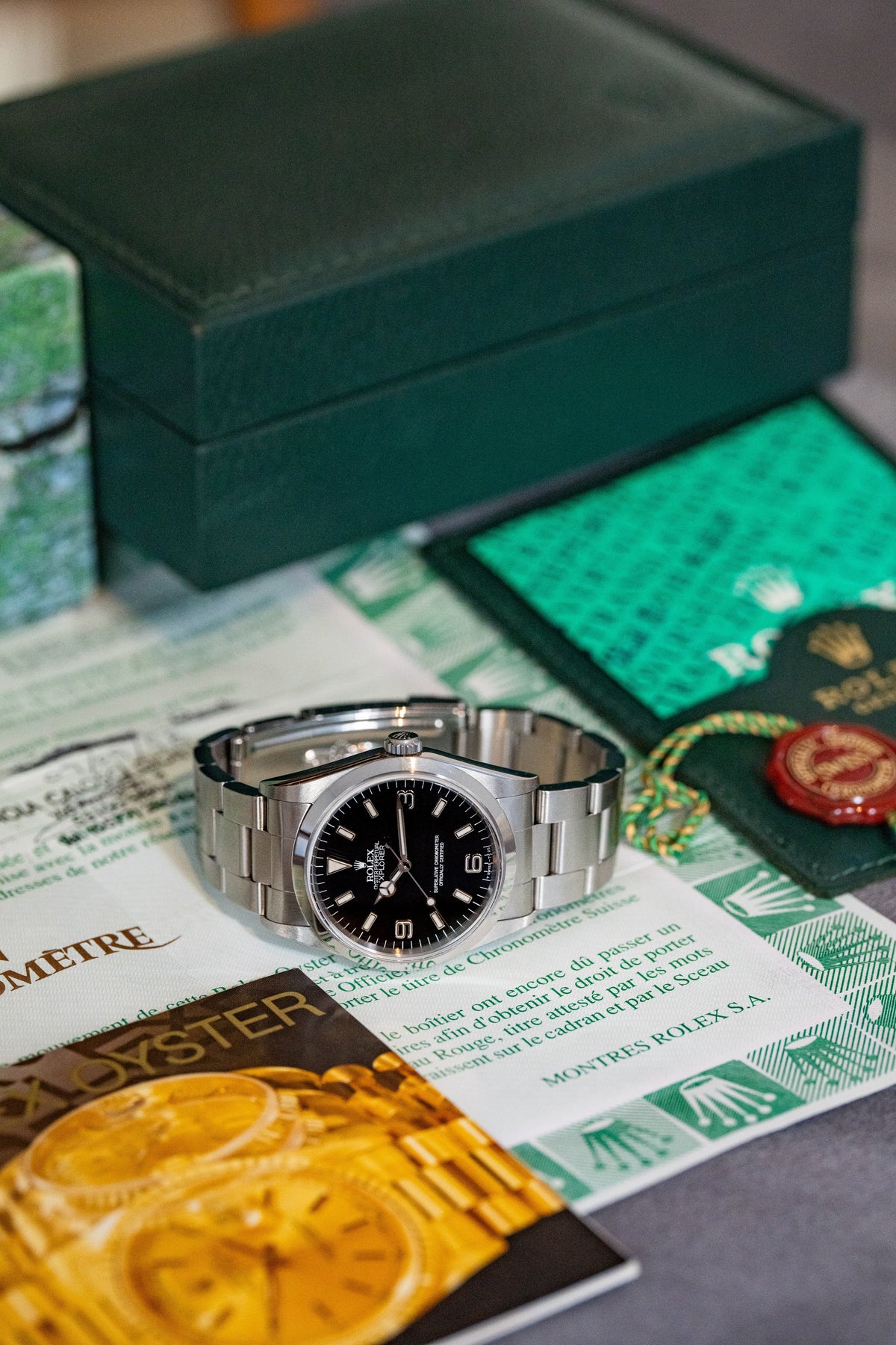 P7FC 1997-1998 Rolex Explorer Ref. 14270 – Full Set + N.O.S. + Original Rolex Sticker - Set