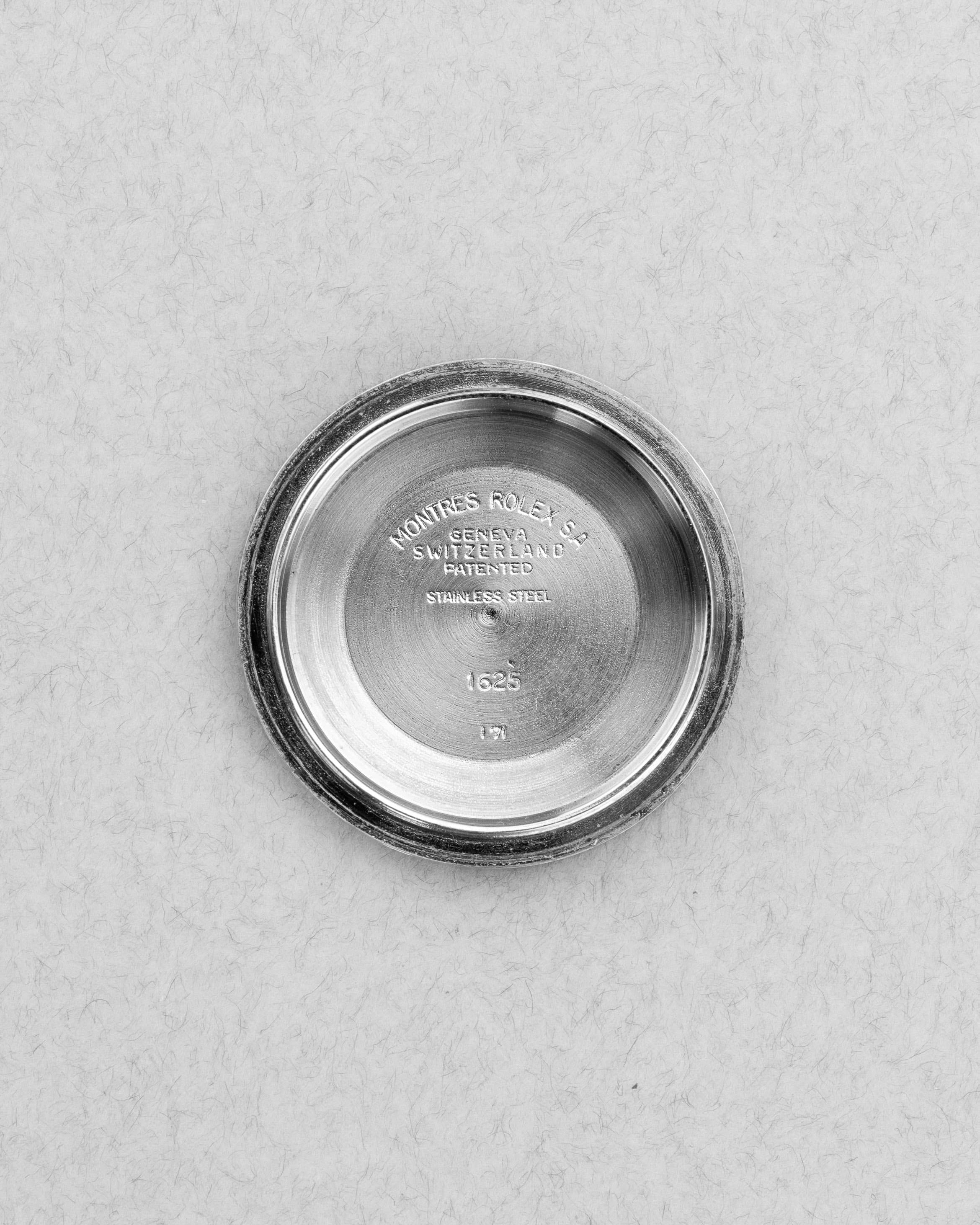 PVMQ Rolex Datejust Turn-O-Graph « Thunderbird » réf. 1625 en acier et or jaune, de 1971 - Inside case back