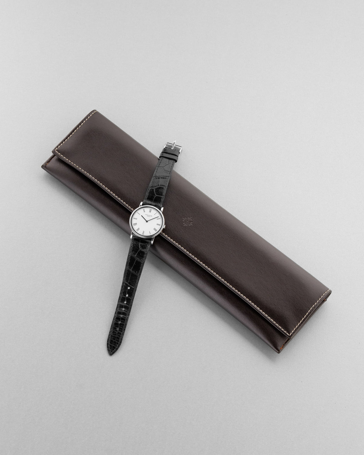 PYWT Patek Philippe Calatrava « Clous de Paris » réf. 3520D en or blanc, circa 1986 - Box