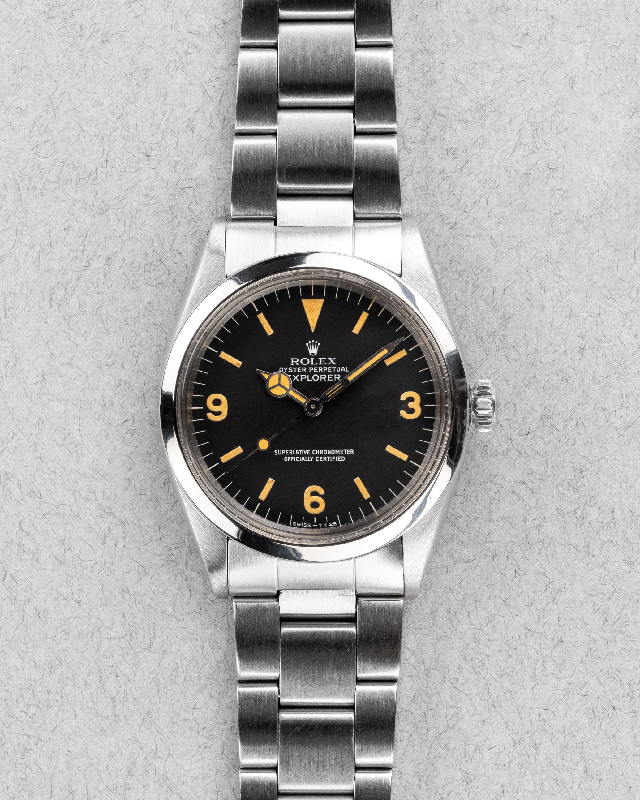 Q8UG Superbe Rolex Explorer 1016 Mark 3 « Pumpkin Patina » - Front