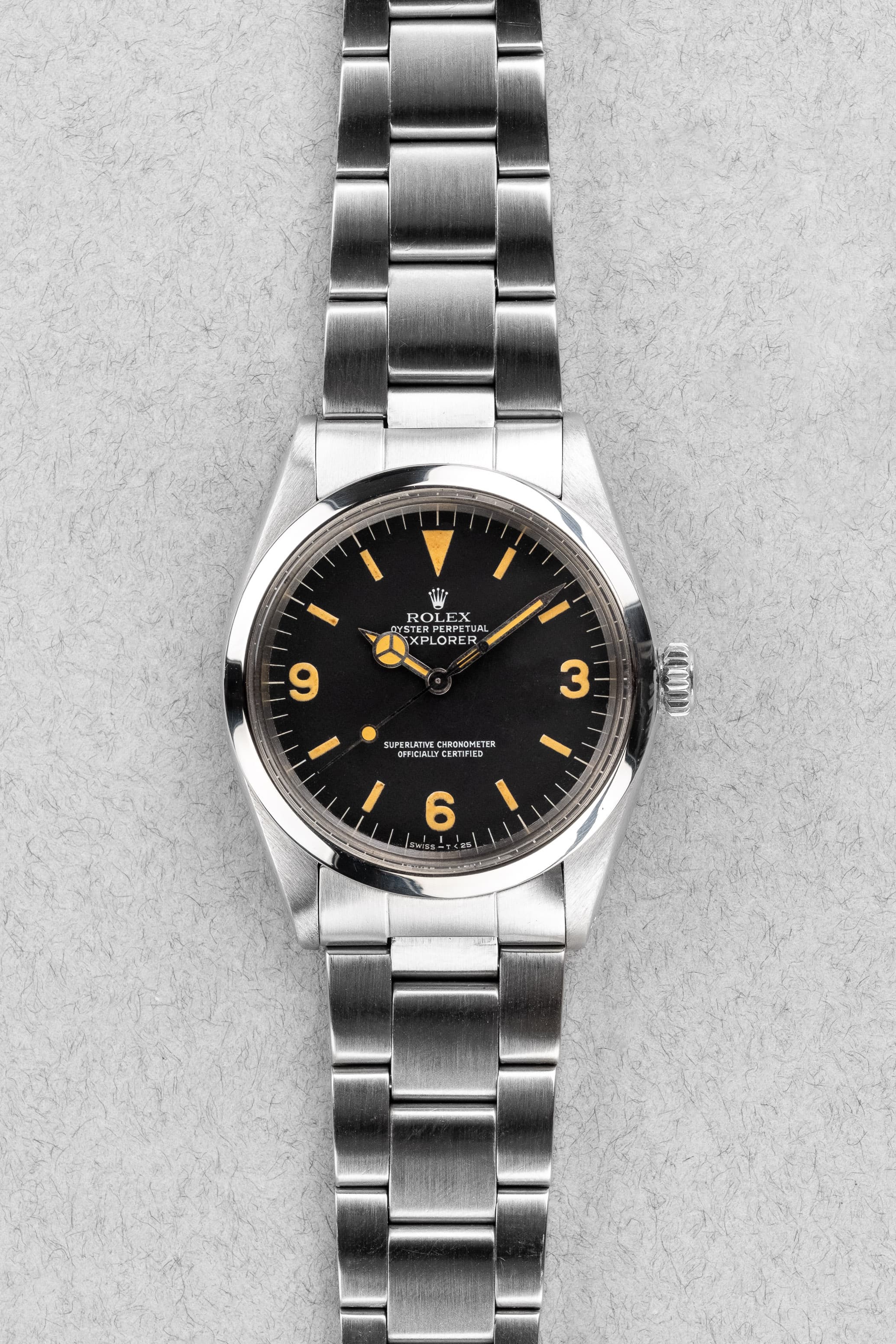 Q8UG Superbe Rolex Explorer 1016 Mark 3 « Pumpkin Patina » - Front