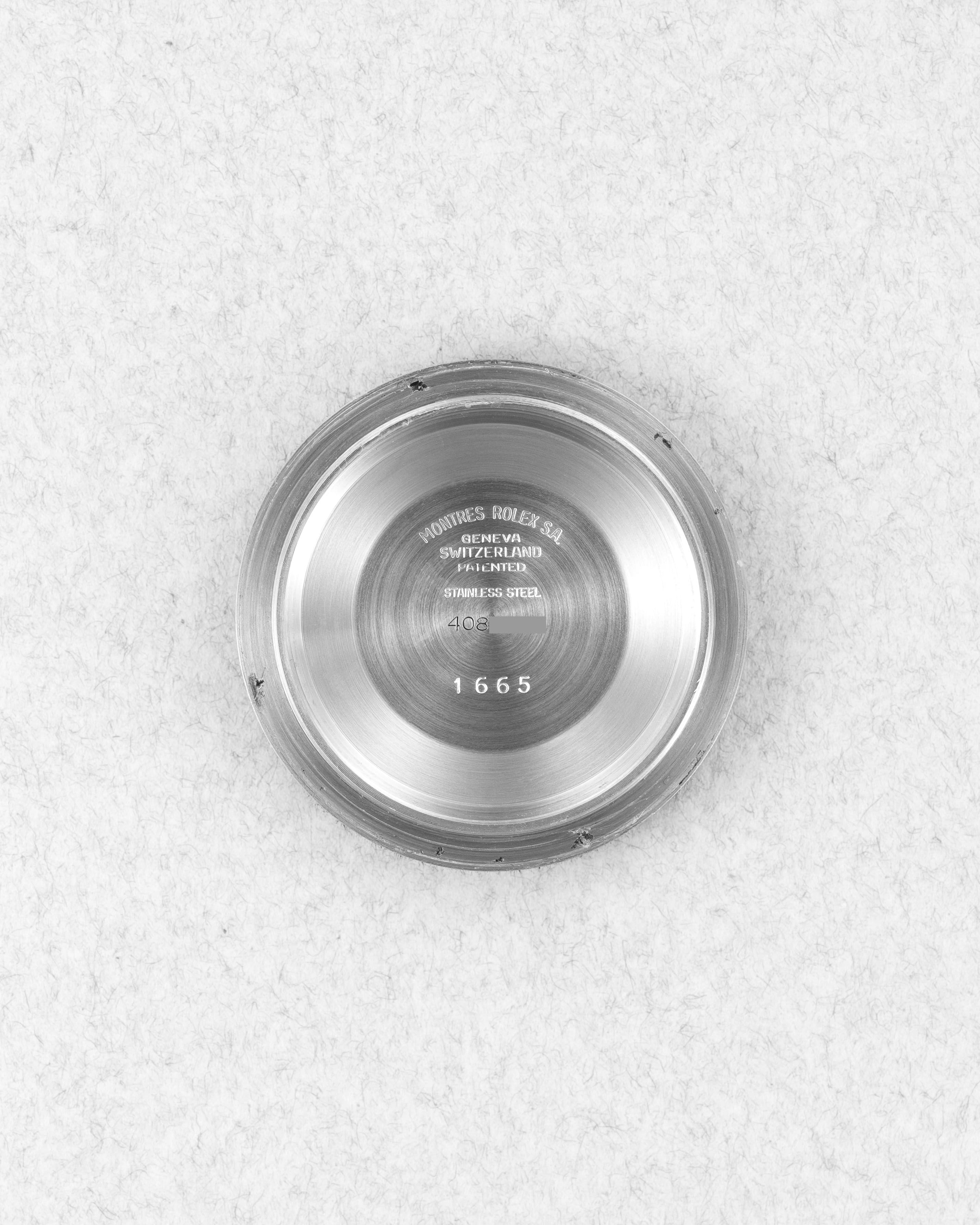 Q91J Superbe Rolex Sea-Dweller 1665 « Double Rouge » Mark IV de 1975 - Inside case back