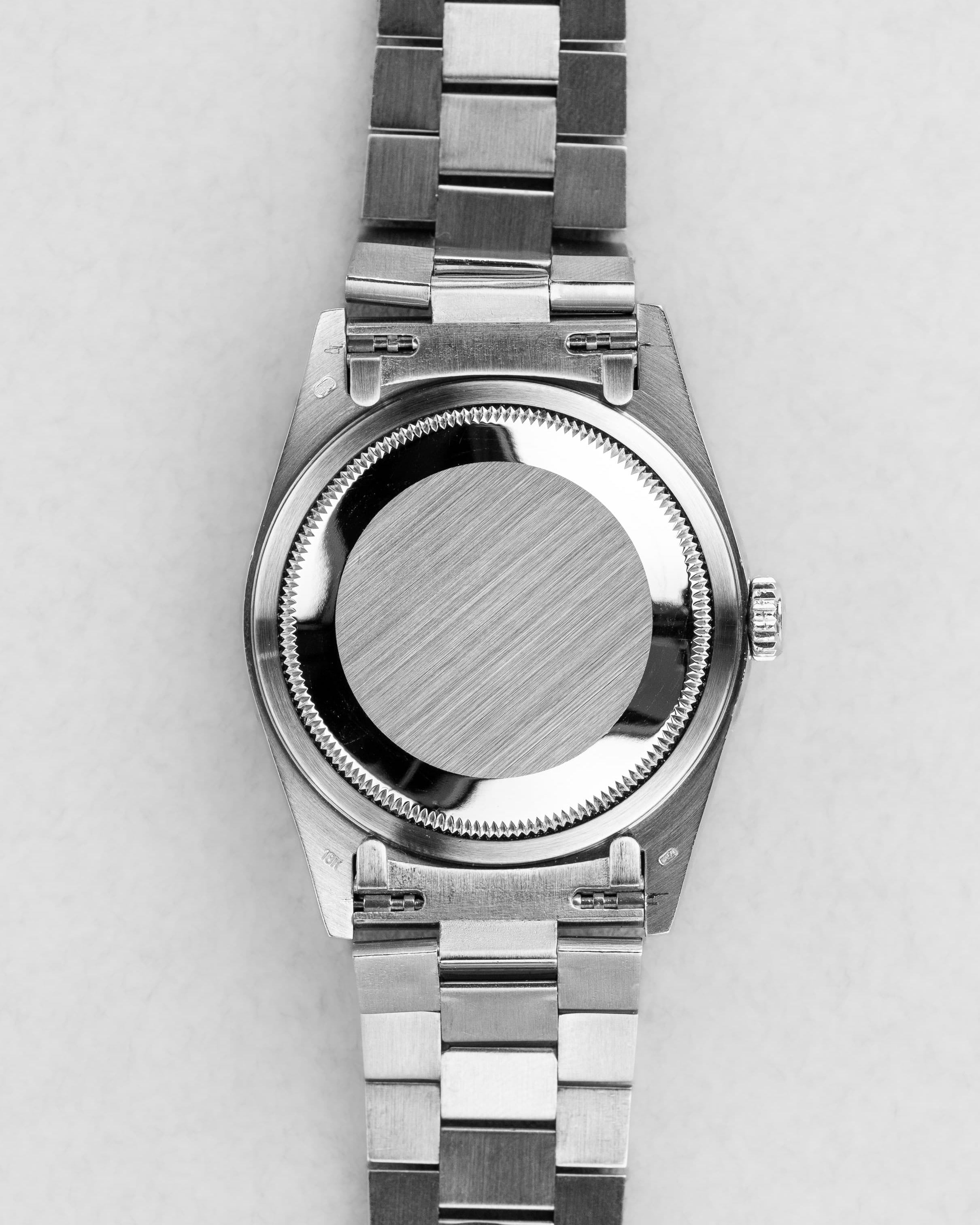 QLZP-jM Rolex Day-Date réf. 18239A en or blanc et diamants de 1992 – Garantie d'origine Wempe - Back