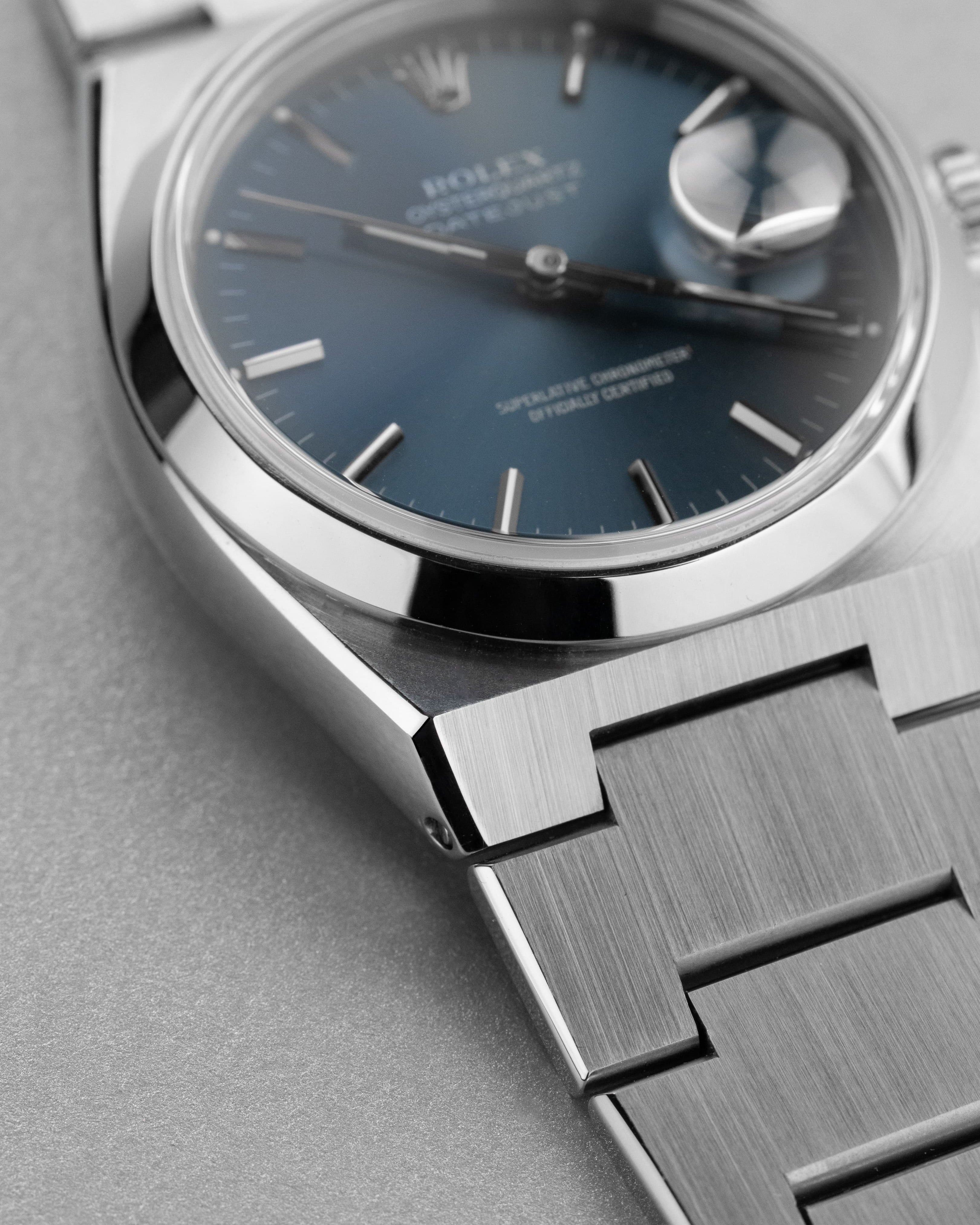 QVEG Superbe Rolex Datejust Oysterquartz réf. 17000 de 1990 – Cadran bleu - Left side