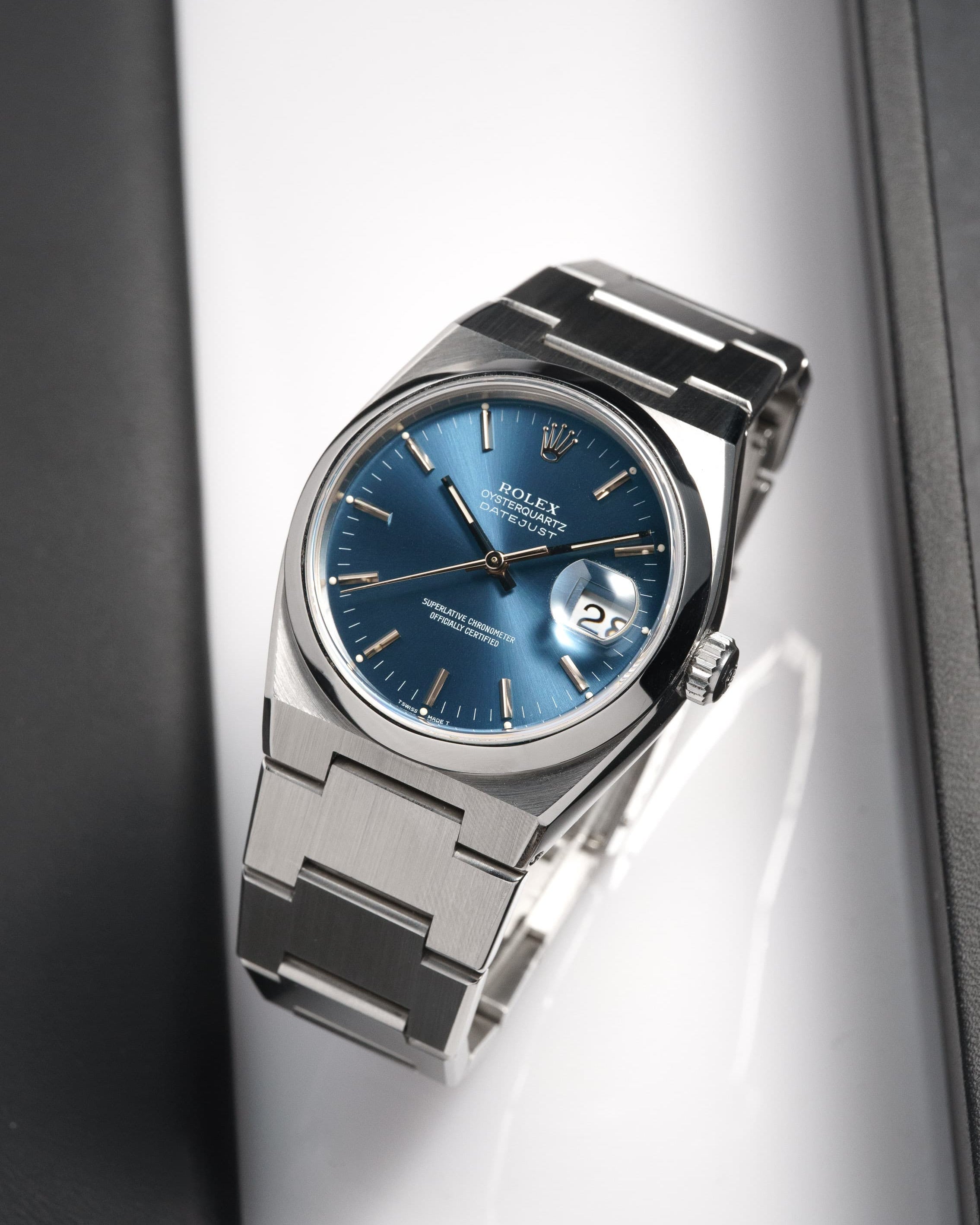 QVEG Superbe Rolex Datejust Oysterquartz réf. 17000 de 1990 – Cadran bleu - Overview
