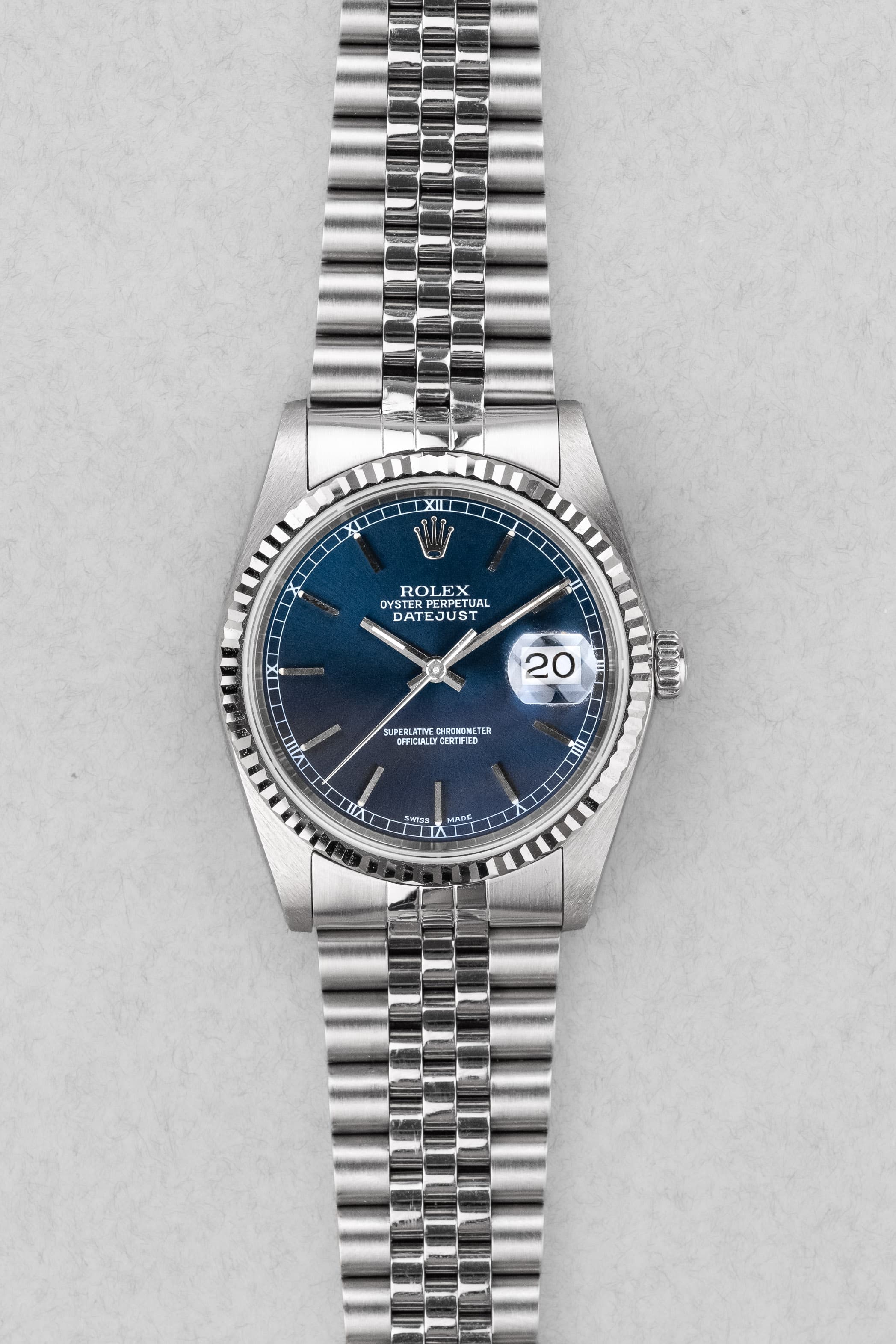 R9LP Rolex Datejust réf. 16234 de 1989 – Cadran Bleu - Front