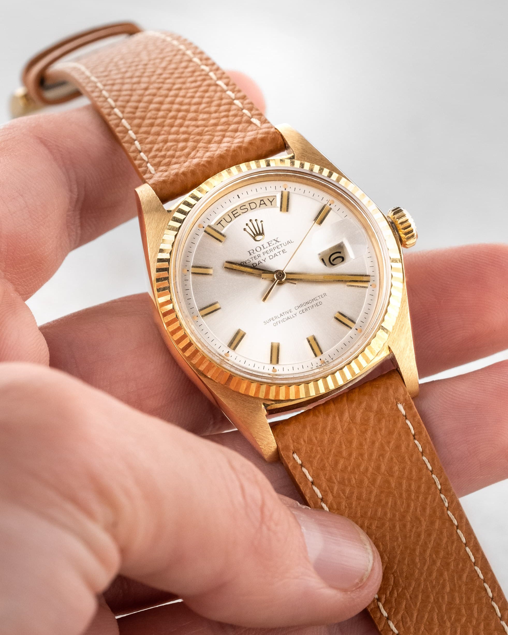 RKJL Superbe Rolex Day-Date réf. 1803 « Silver Wide Boy » de 1972 - Lifestyle