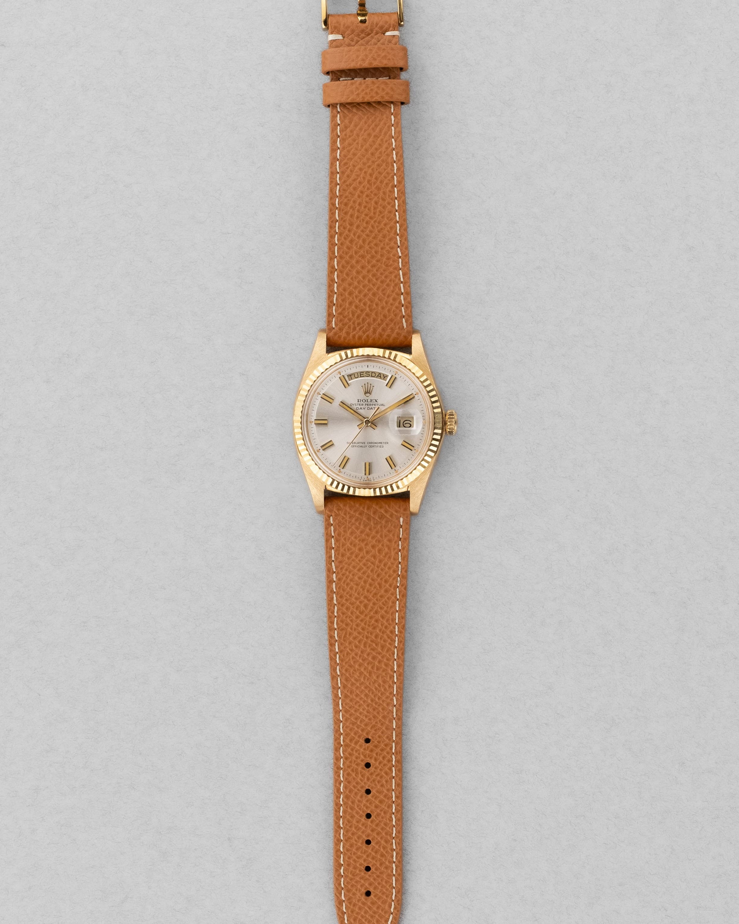 RKJL Superbe Rolex Day-Date réf. 1803 « Silver Wide Boy » de 1972 - Overview