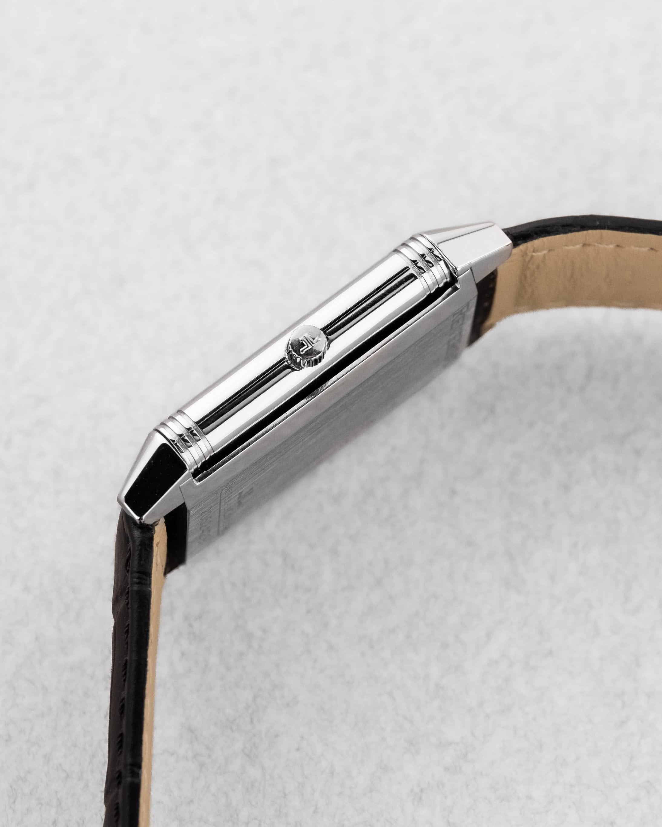 RPNC Jaeger-LeCoultre Reverso « Classique Medium » Quartz en acier, réf. 250.8.08 - Right side