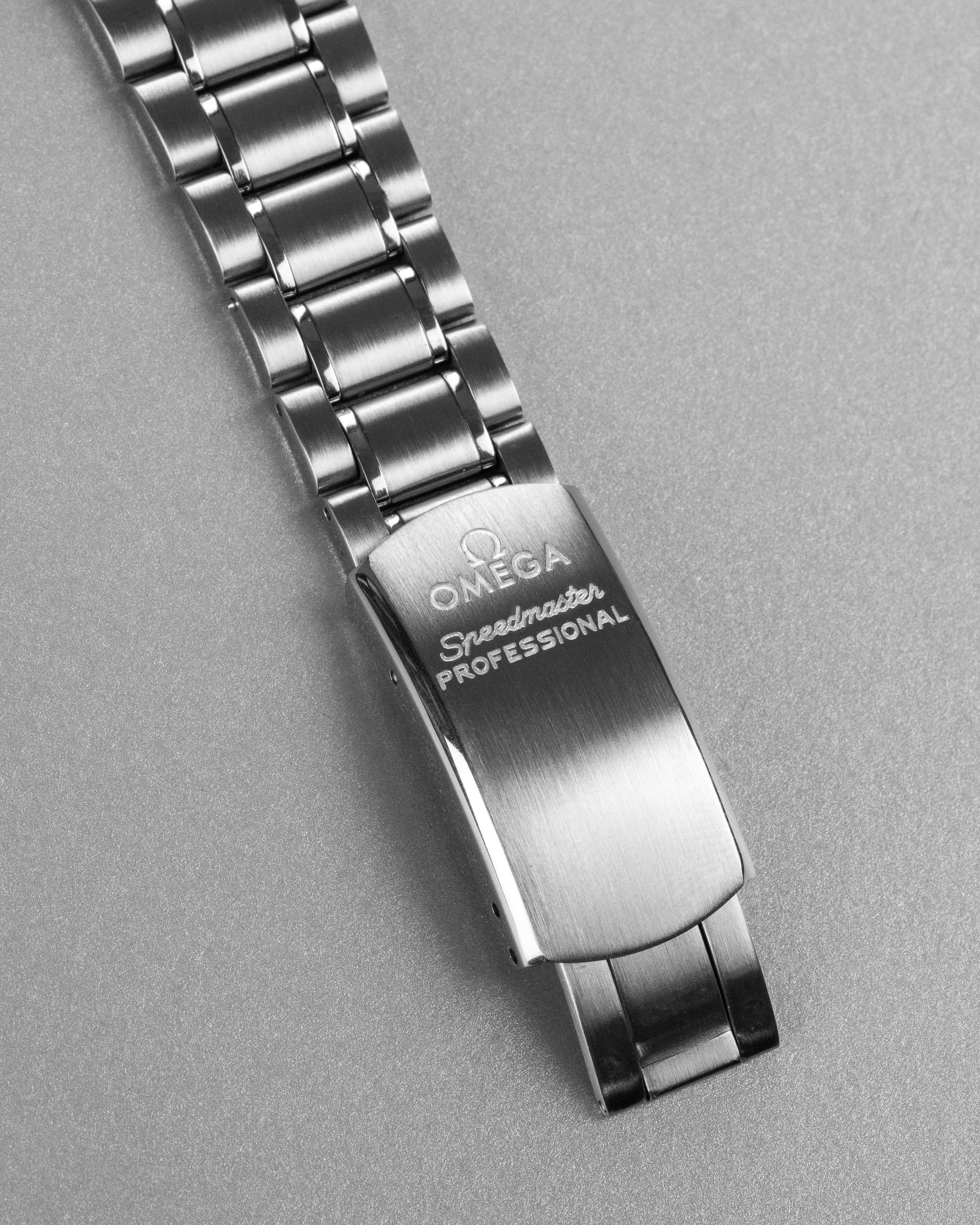 RYQM Omega Speedmaster Moonwatch ref. 3592.50/3572.50 circa 1997 – Fondello trasparente + Tritium patinato - Fibbia esterno