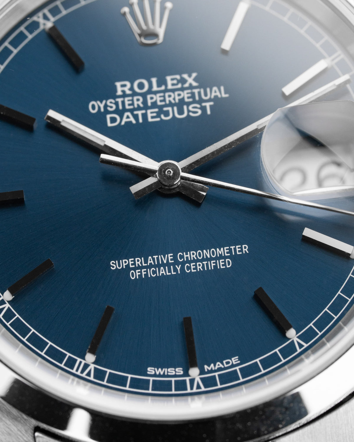 SE66 Rolex Datejust réf. 16200 de 2000 en acier – Cadran Bleu - Dial