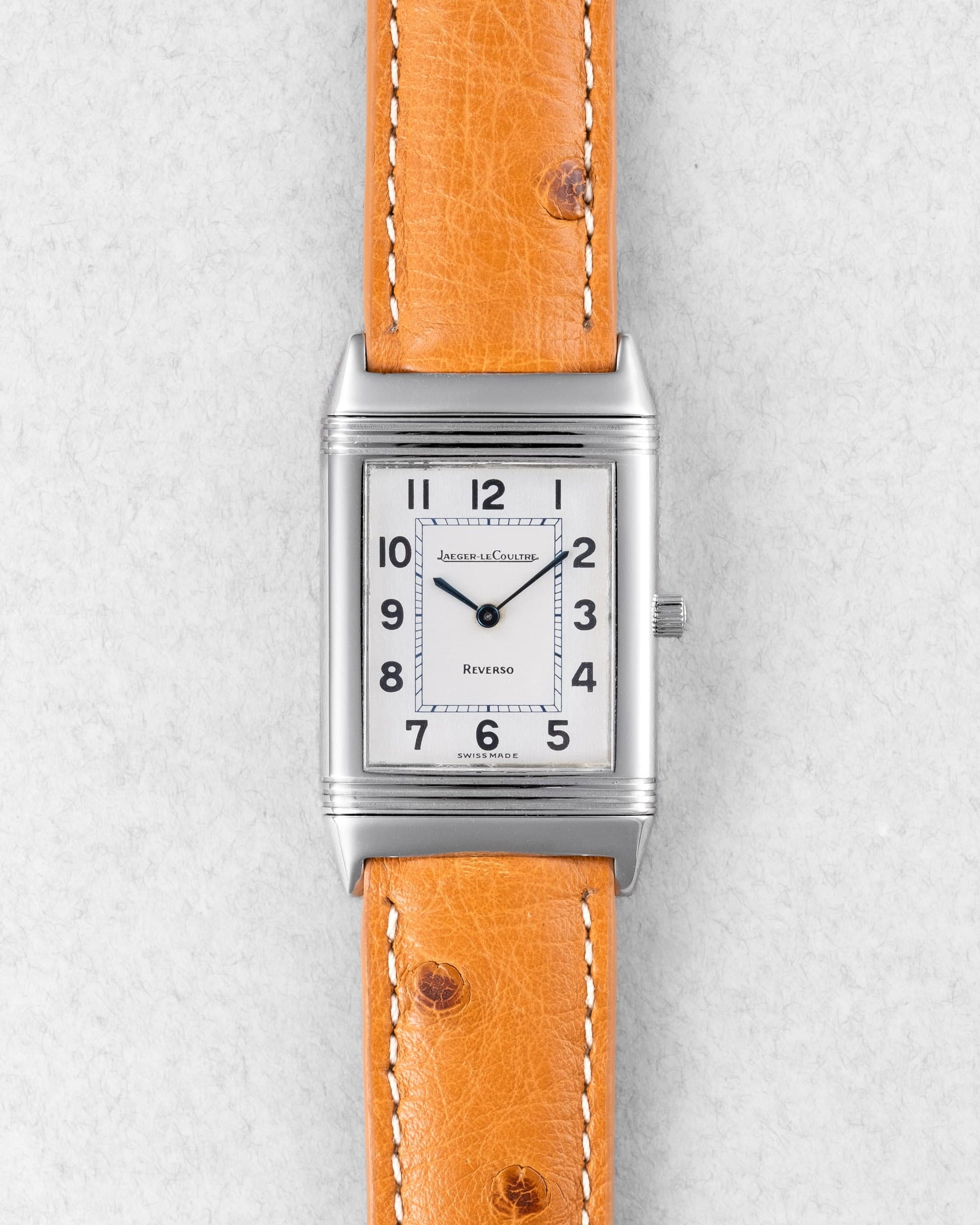 SNY8 Jaeger-LeCoultre Reverso « Classique Medium » mécanique en acier, réf. 250.8.86, circa 1990 - Front