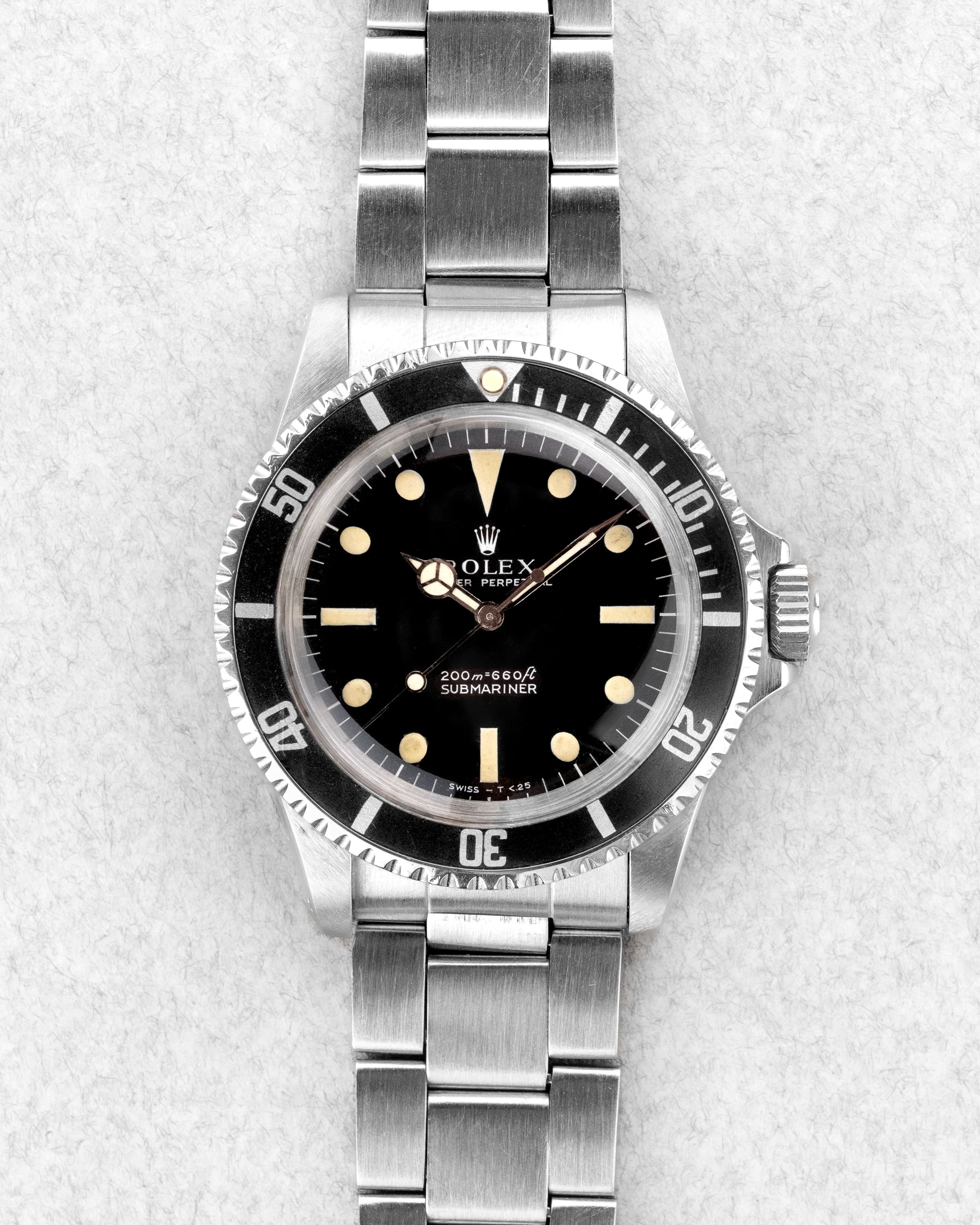 SW34 Rolex Submariner 5513 « Meters First Zinc Sulfide » de 1966 - Front