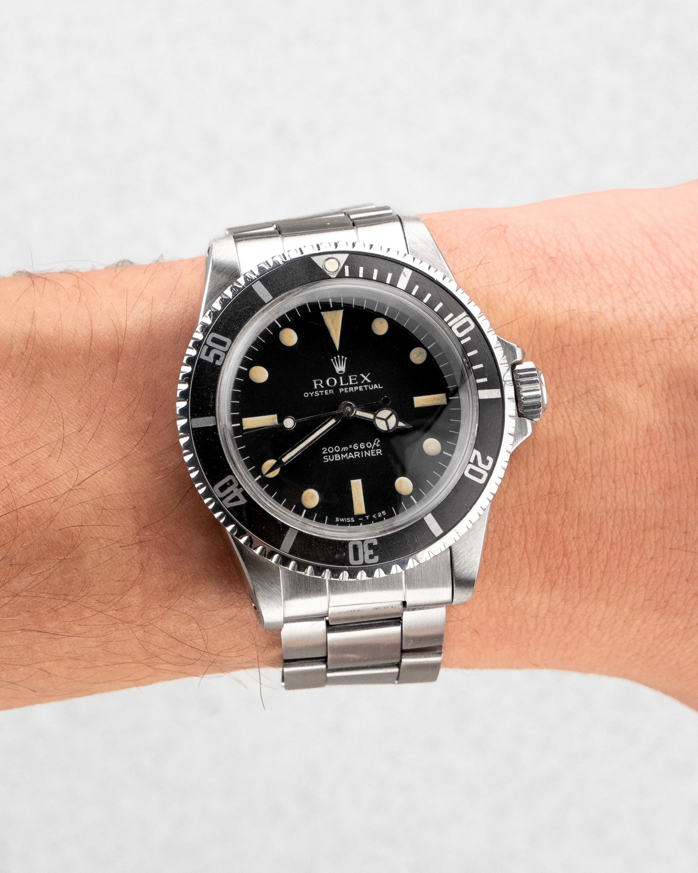 SW34 Rolex Submariner 5513 « Meters First Zinc Sulfide » de 1966 - Wristshot