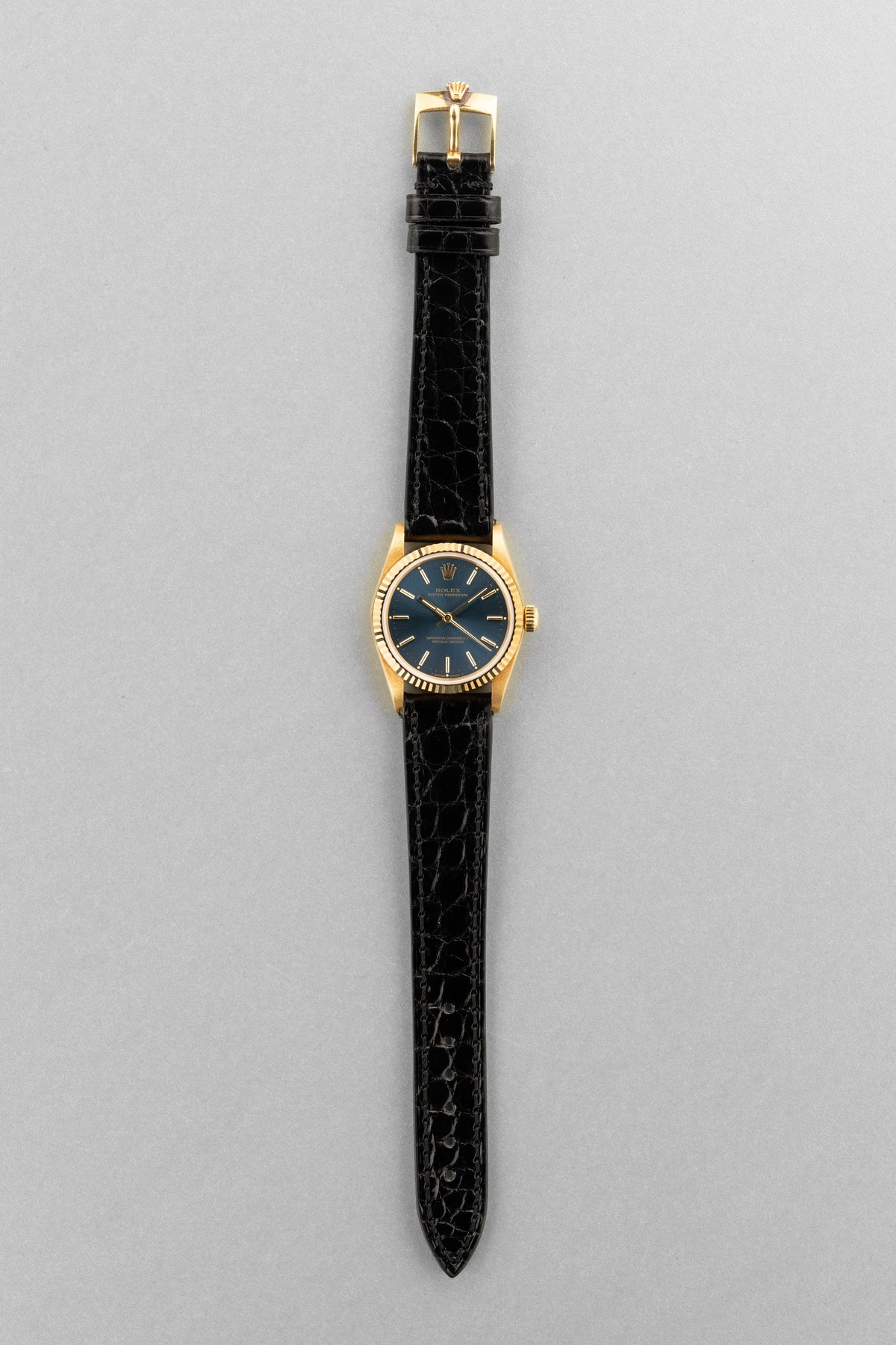 TYPG Rare 1990 Rolex Oyster Perpetual 31 Ref. 67518 in Yellow Gold – Perfect Condition - Front