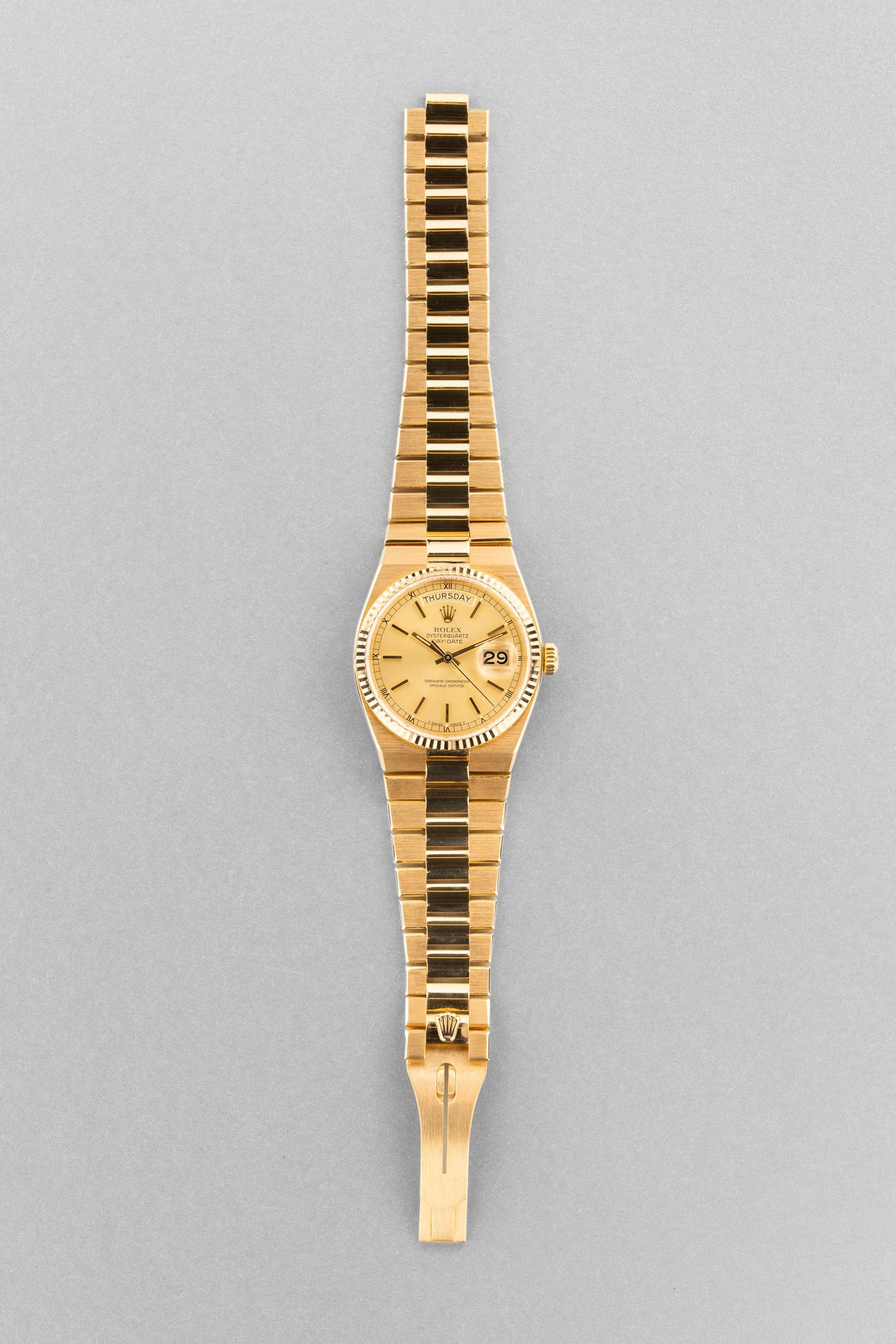 TZBB Rolex Day-Date Oysterquartz ref. 19018 イエローゴールド、1979年製 – 極めて良好なコンディション - 全体