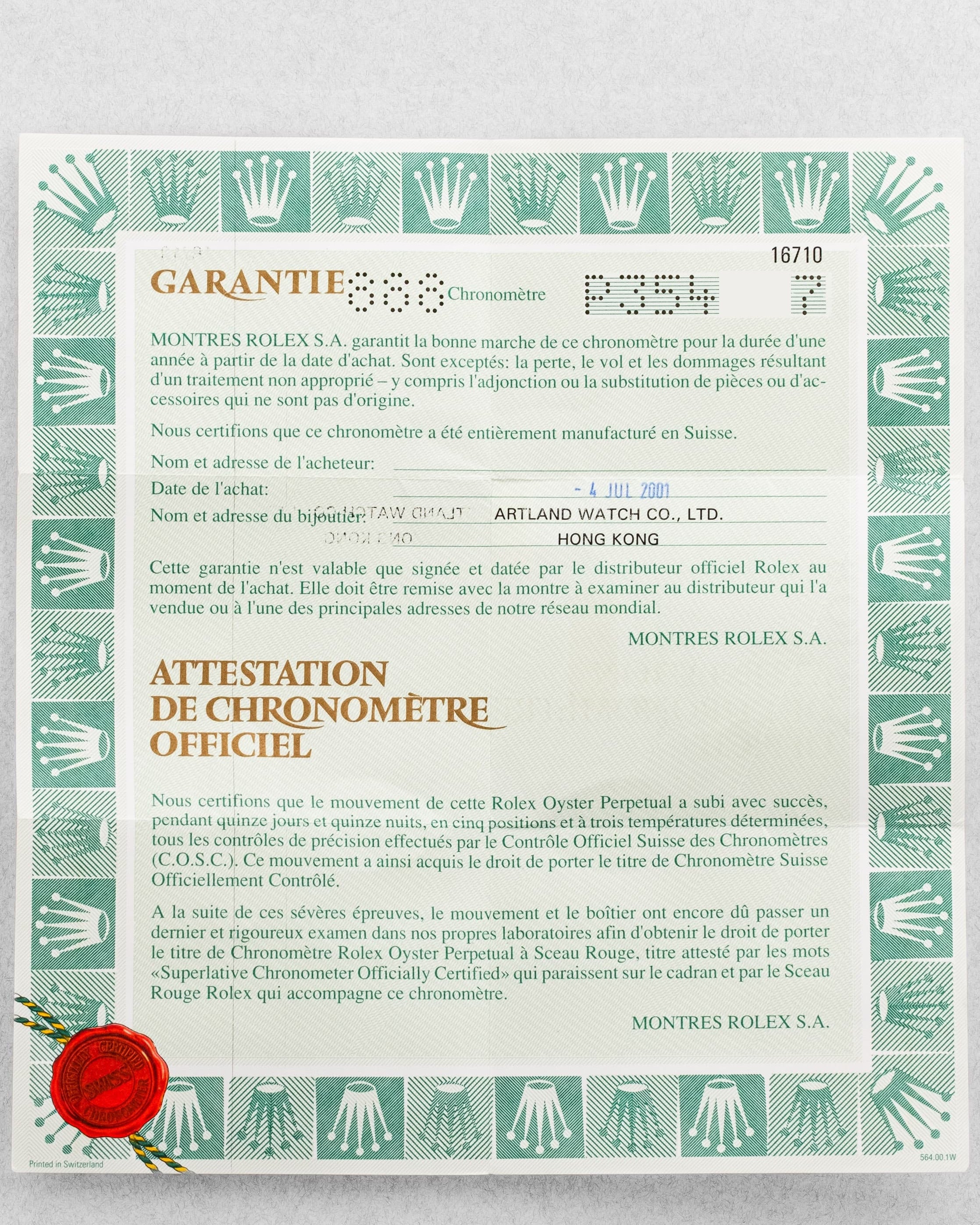 UXPY Rolex GMT-Master II réf. 16710 « Pepsi » de 2000-2001 – Parfaite et Full Set - Papers