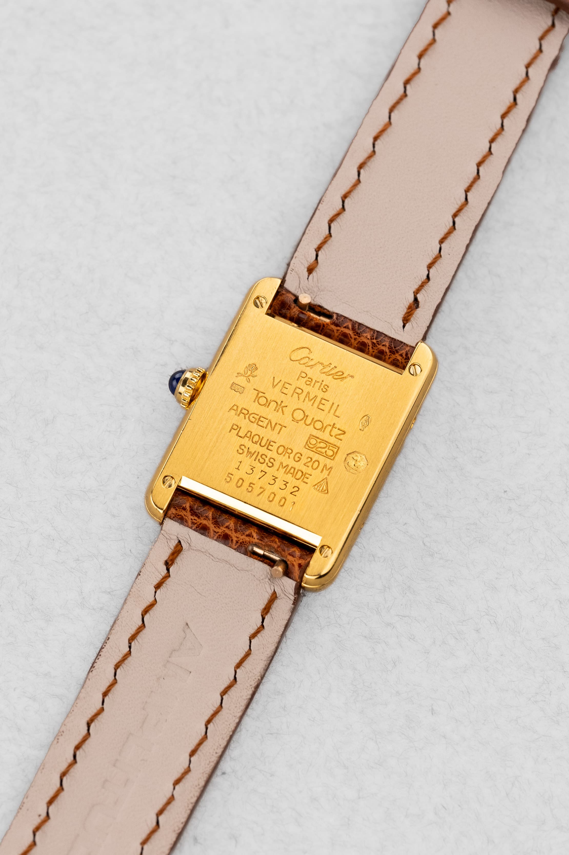 VF5Q Cartier Tank Must Quartz Lady « White Roman Columns » - Back