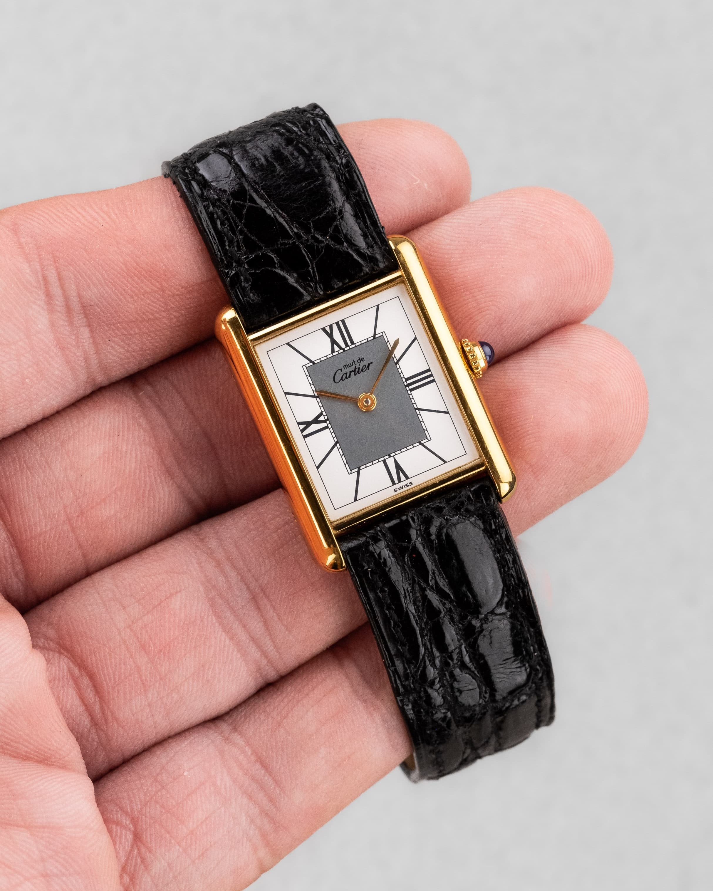 VH1J Cartier Tank Must Quartz GM 5 « Art Déco Grey & White Roman 3-6-9-12 » - Lifestyle