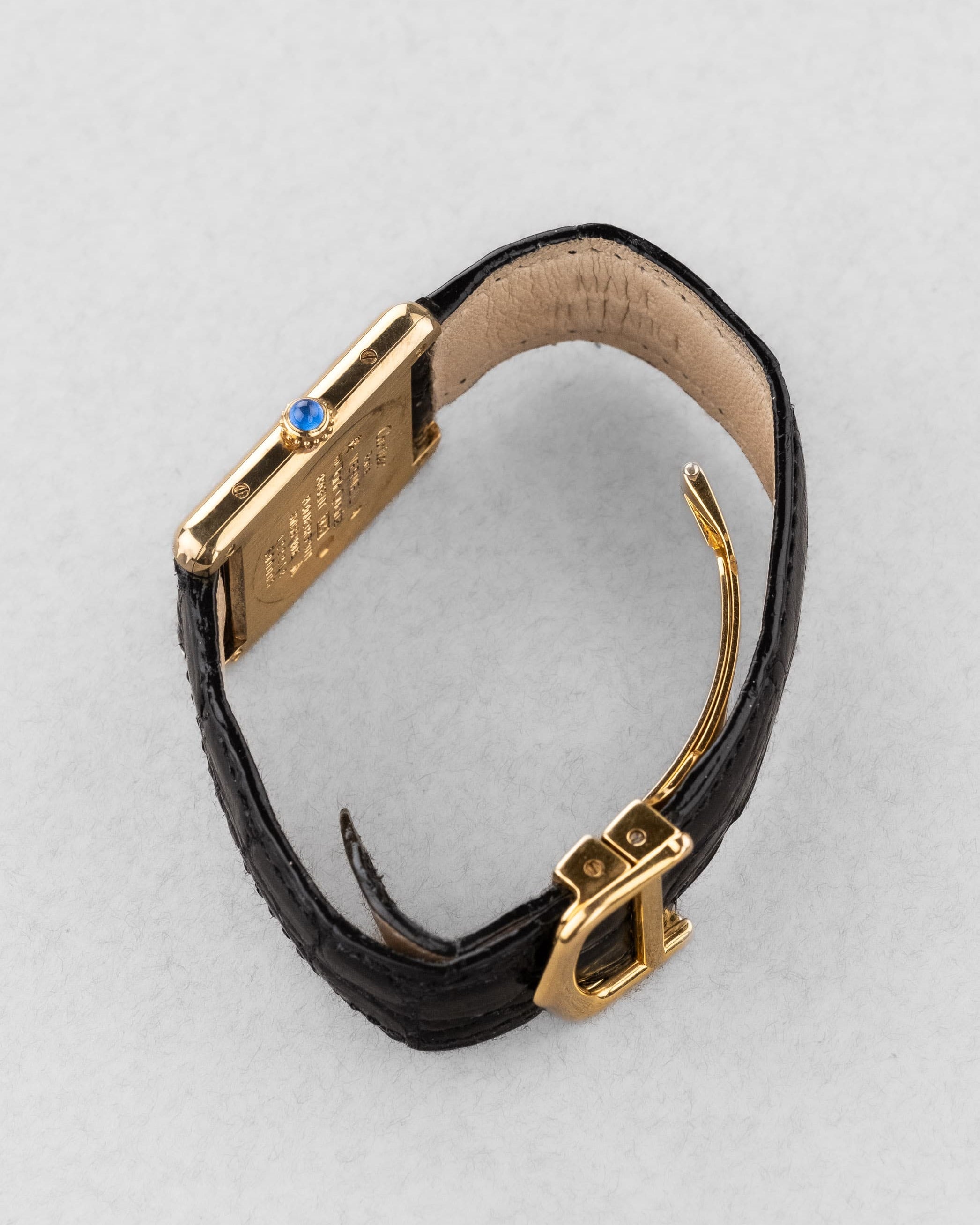 VH1J Cartier Tank Must Quartz GM 5 « Art Déco Grey & White Roman 3-6-9-12 » - Right side