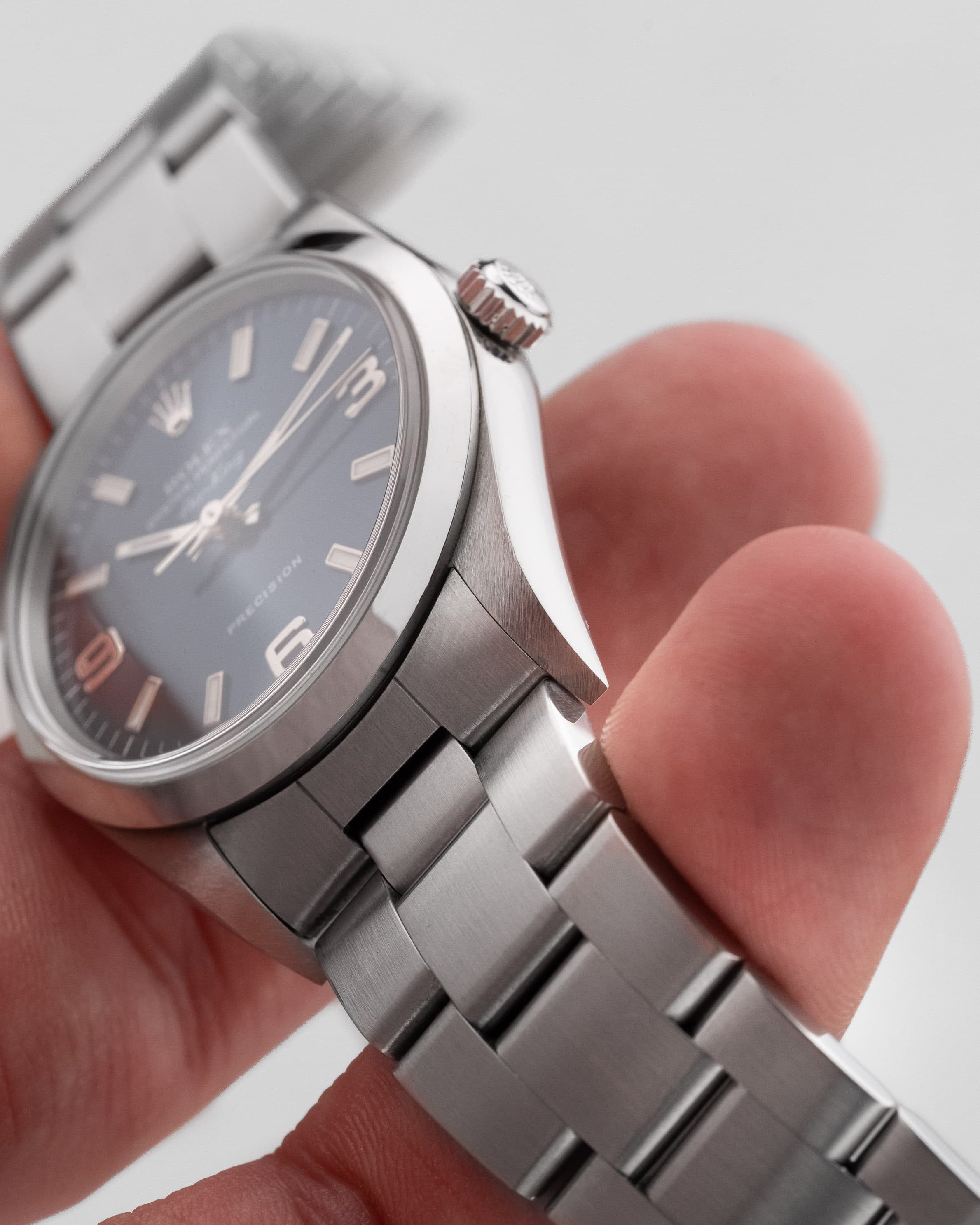 VKYF Rolex Air-King réf. 14000 de 1999 – Cadran bleu « Explorer 3-6-9 » - Feature