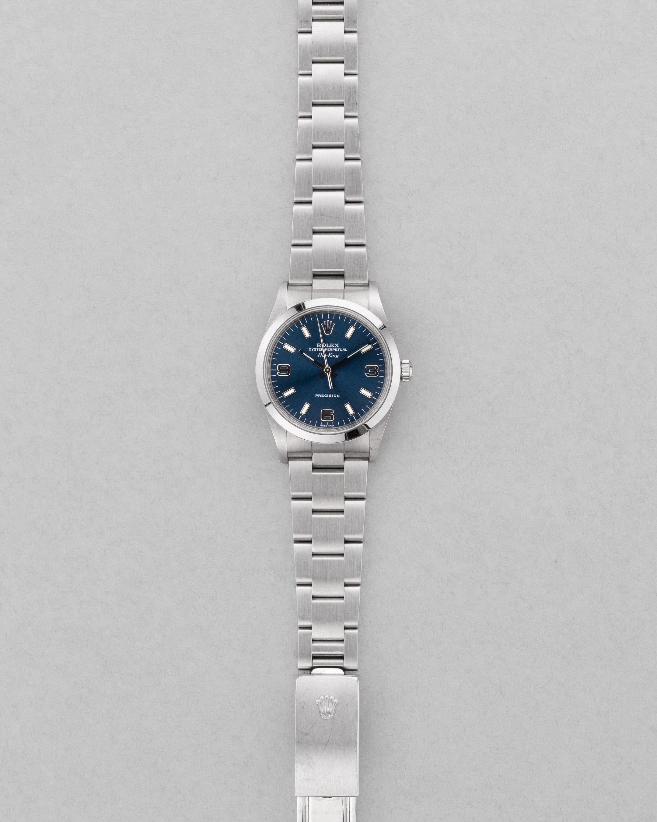 VKYF Rolex Air-King réf. 14000 de 1999 – Cadran bleu « Explorer 3-6-9 » - Overview