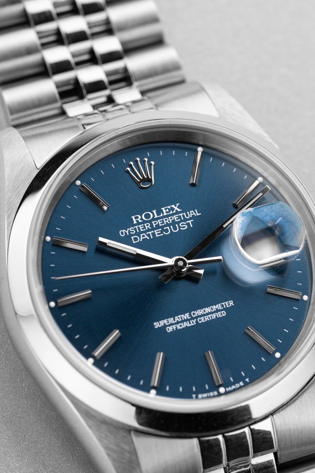 VSUY 1990 Rolex Datejust Ref. 16200 in Steel – Blue Dial + Original Warranty - Dial