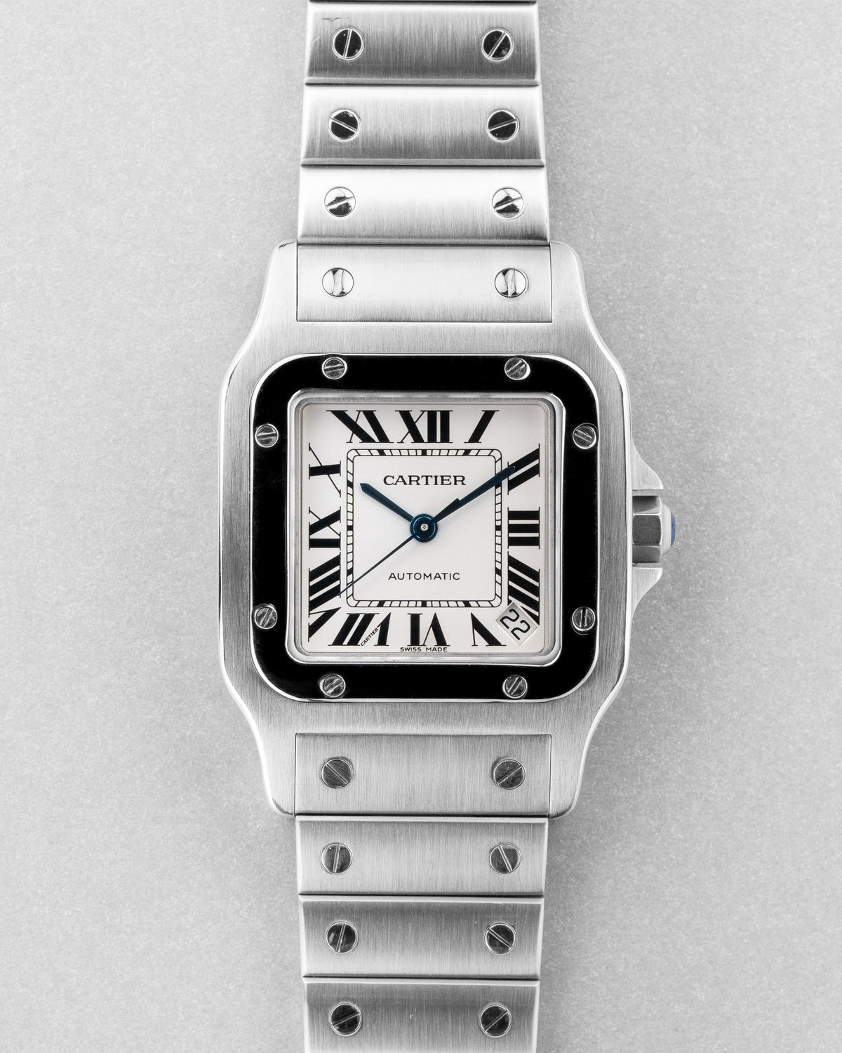 WXQP Cartier Santos Galbée XL réf. 2823 en acier de 2017 – Full Set - Front