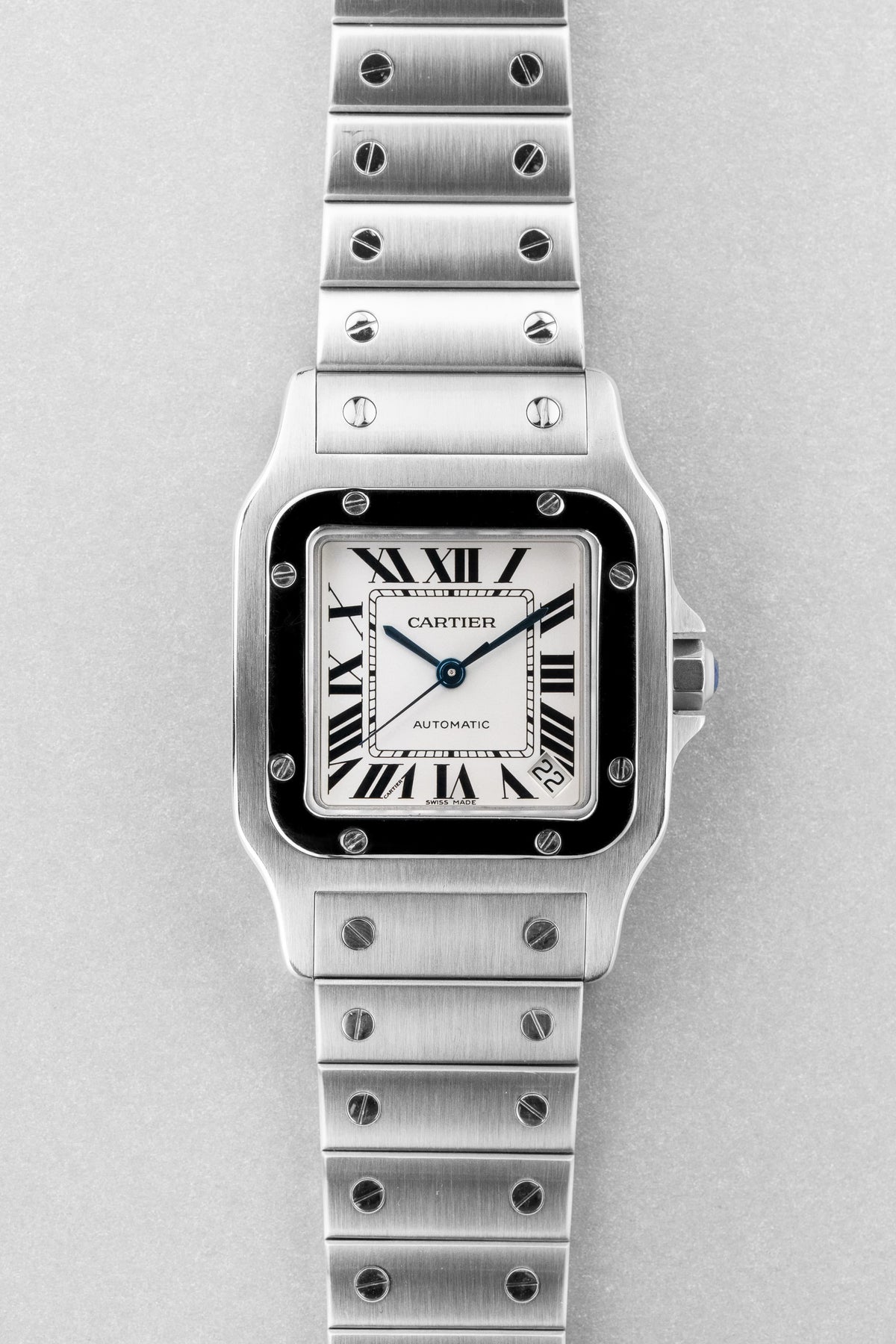WXQP Cartier Santos Galbée XL réf. 2823 en acier de 2017 – Full Set - Front