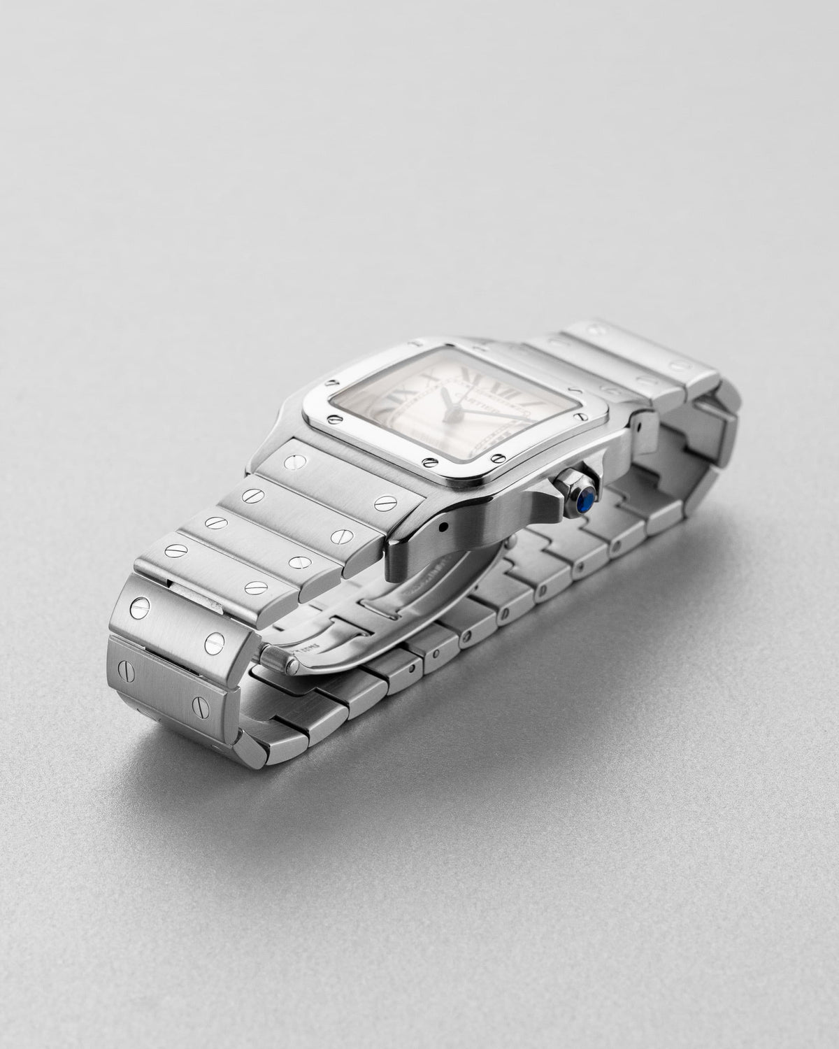WXQP Cartier Santos Galbée XL réf. 2823 en acier de 2017 – Full Set - Right side