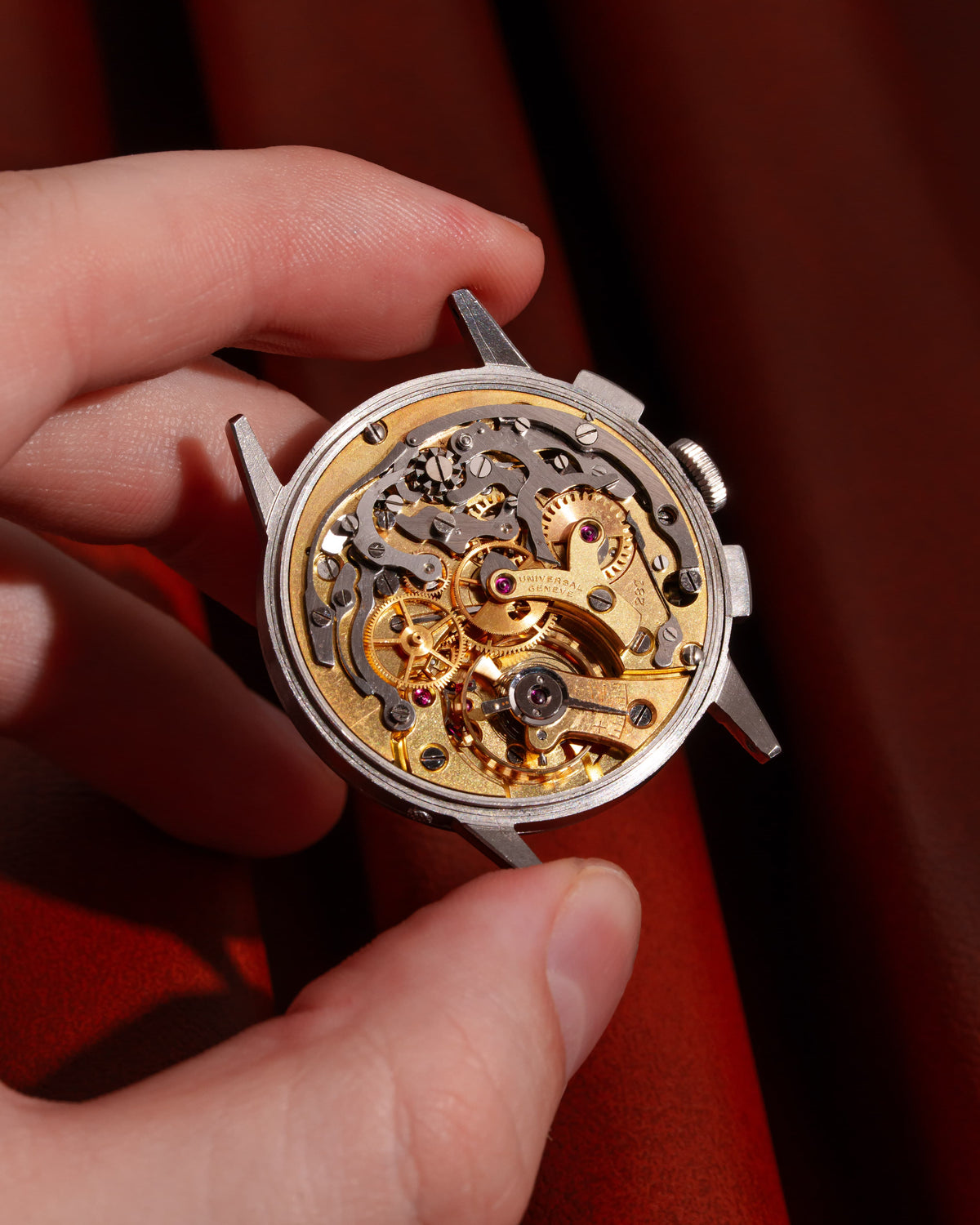 WZYF Rare chronographe Universal Genève Dato-Compax réf. 22530 « Jumbo » en acier, circa 1942 – Jamais poli - Movement