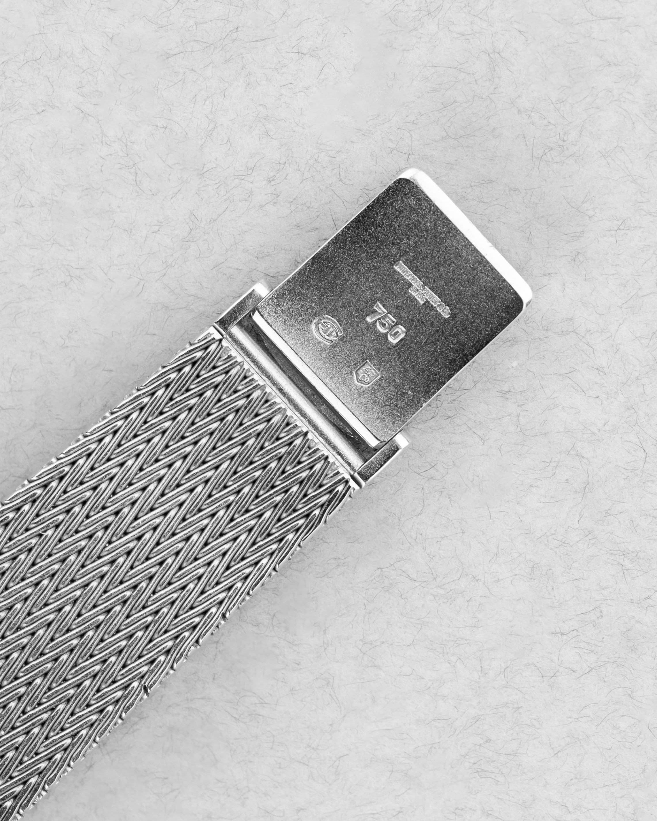 X47E Exceptionnelle Audemars Piguet Fleurs Bleues en or blanc et diamants, probablement unique, Automatique Cal. 2121 - Buckle Inside