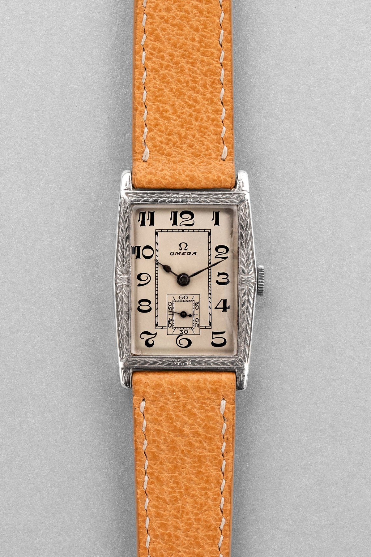 XRCC Superb and Rare Rectangular Omega “Jumbo” in Silver, circa 1929 - Front