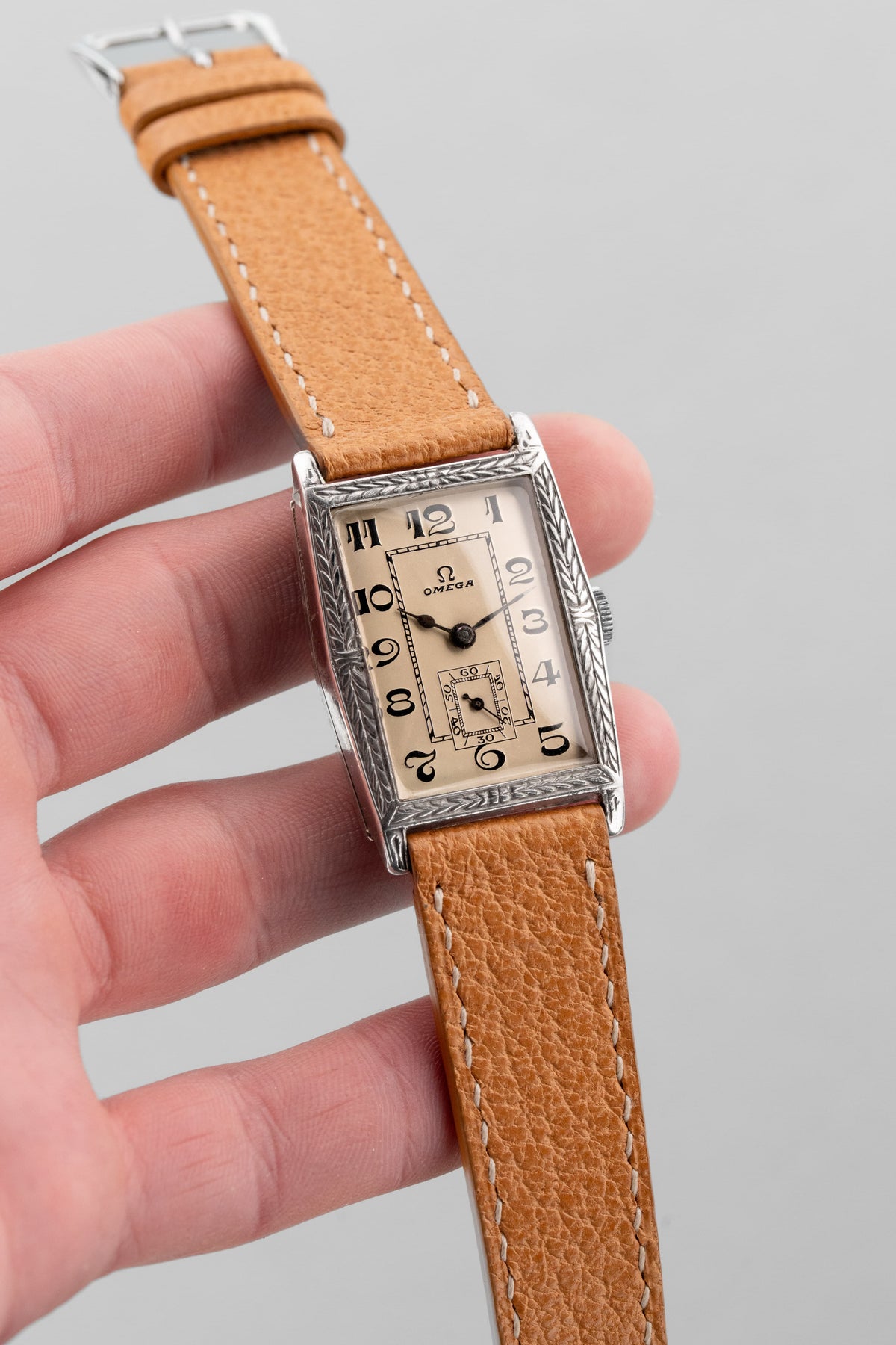 XRCC Superb and Rare Rectangular Omega “Jumbo” in Silver, circa 1929 - Overview