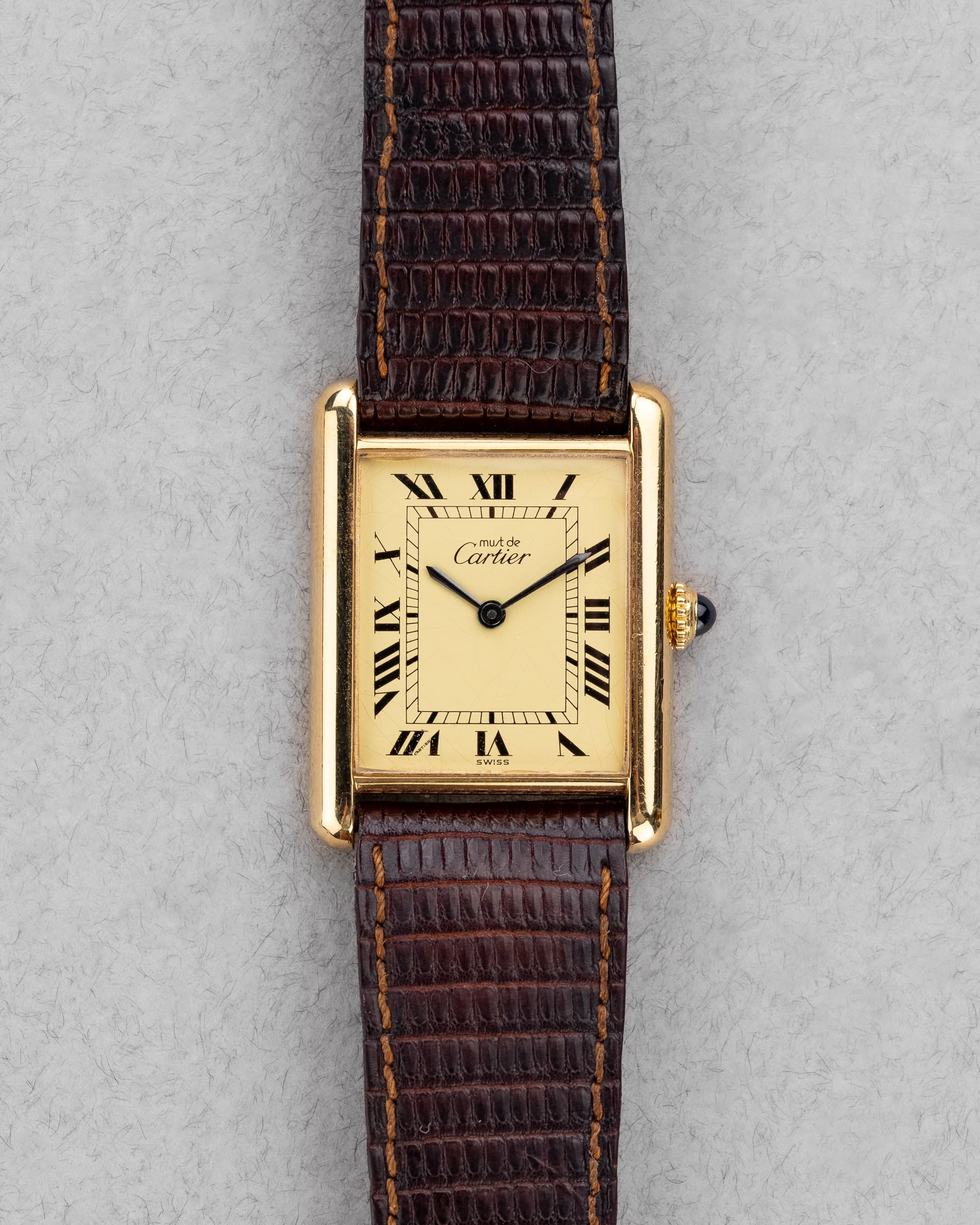 Y9YP Cartier Tank Must MécaniqueGrande Taille « Cream/Ivory Roman » – Full Set - Front