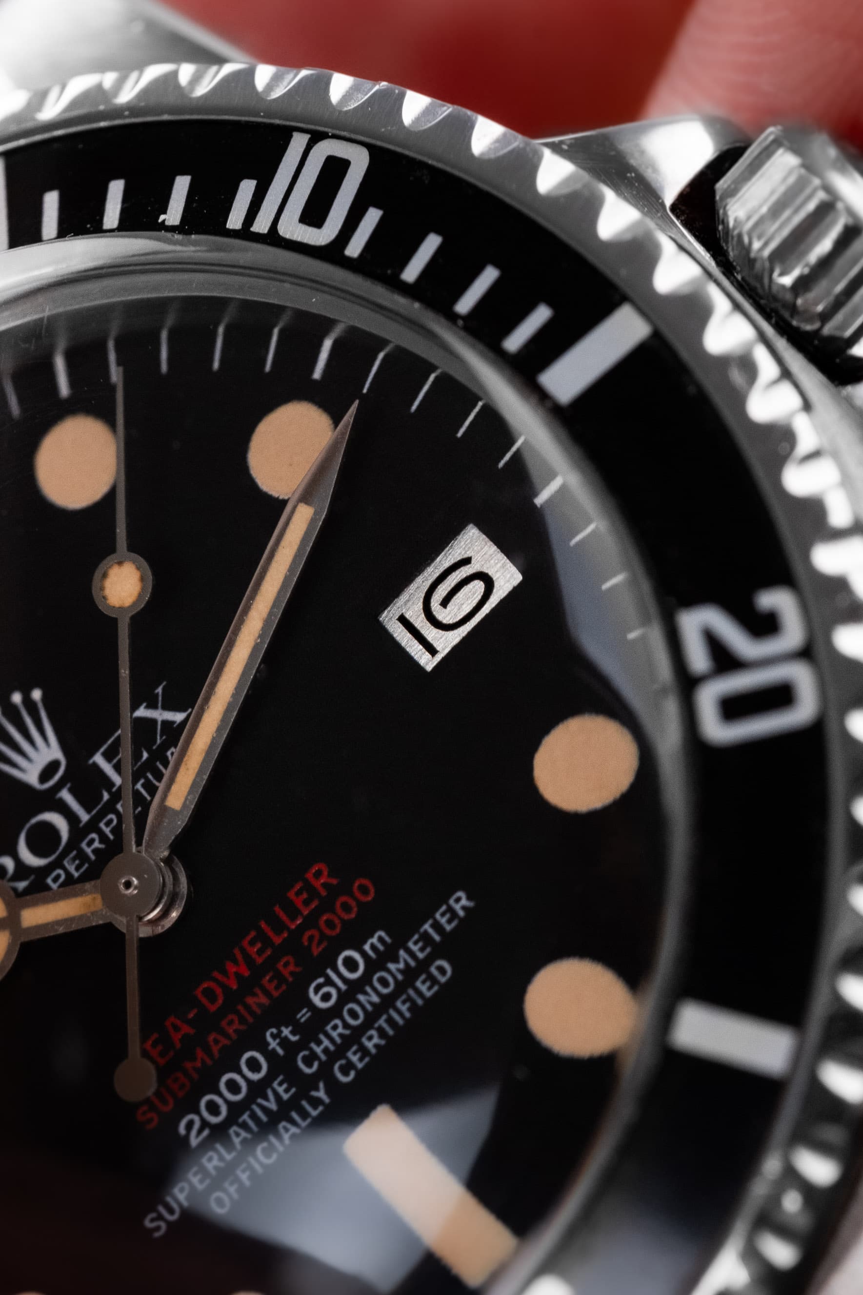 YAFC Superbe Rolex Sea-Dweller réf. 1665 « Double Rouge » Mark IV de 1975 - Dial