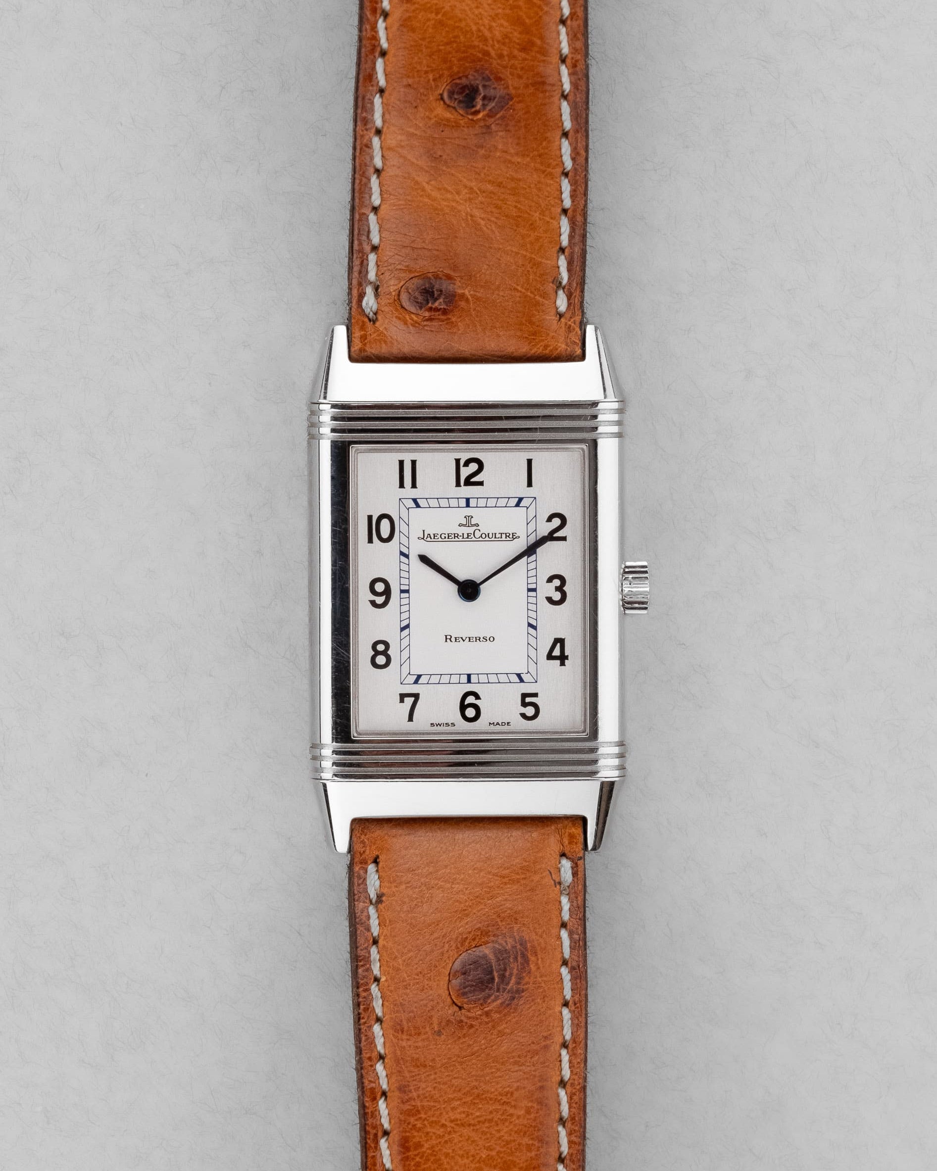 YJRZ Jaeger-LeCoultre Reverso « Classique Medium » Quartz en acier, réf. 251.84.10/252.8.08 - Front